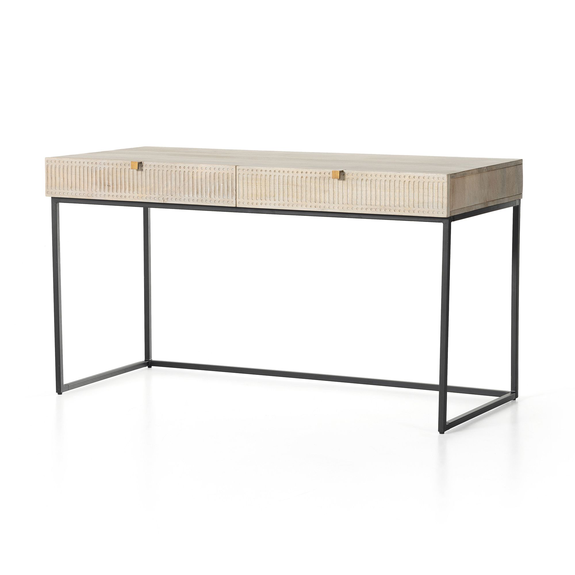 Carved Mango Wood Writing Desk (56") | West Elm