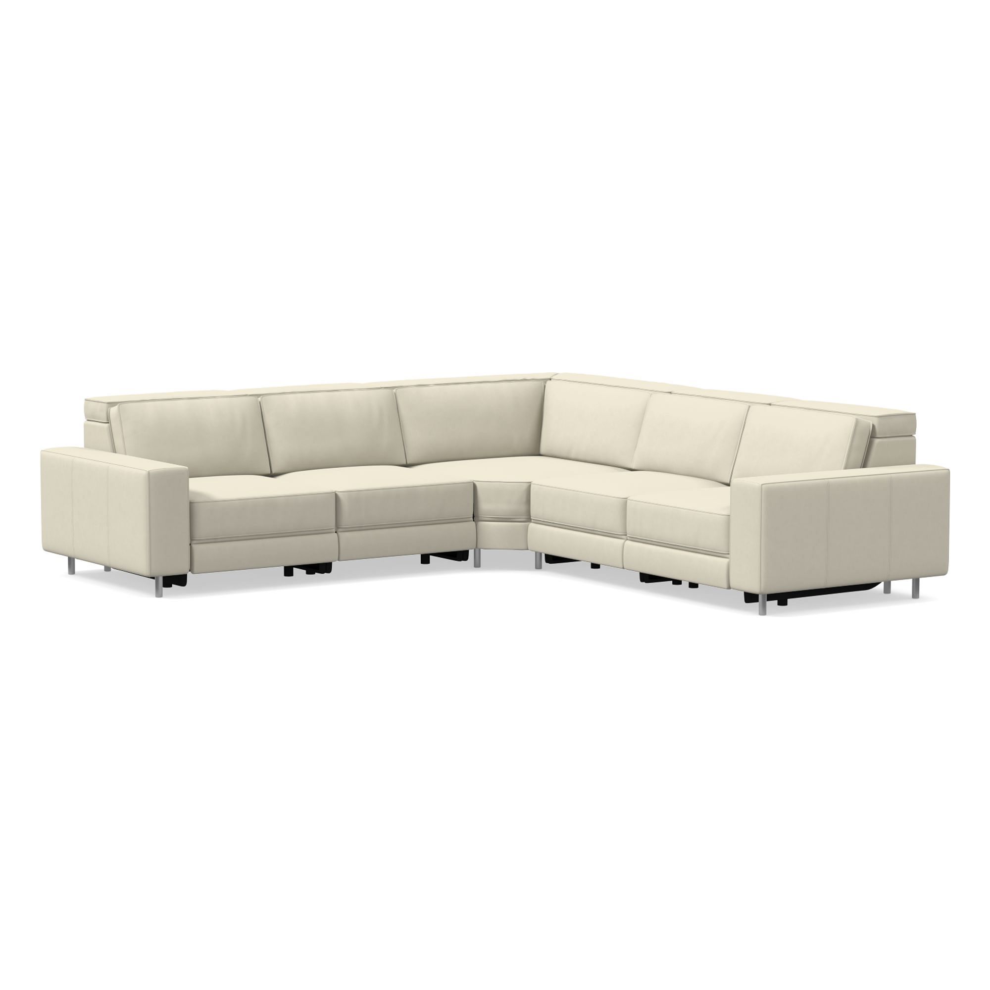 Axel Motion Leather 5 Piece Sectional | Sofa With Chaise West Elm