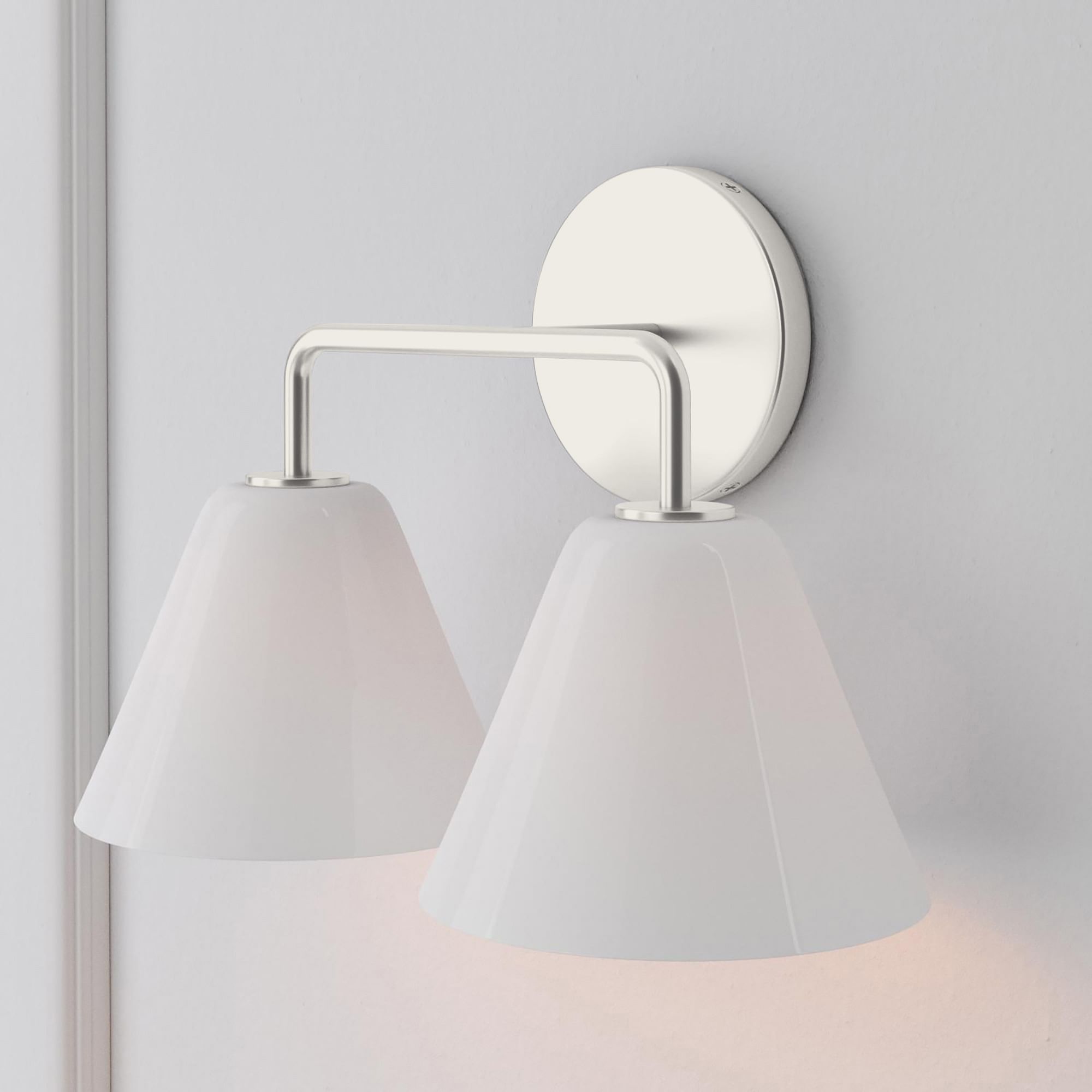 Sculptural 2-Light Cone Sconce | West Elm