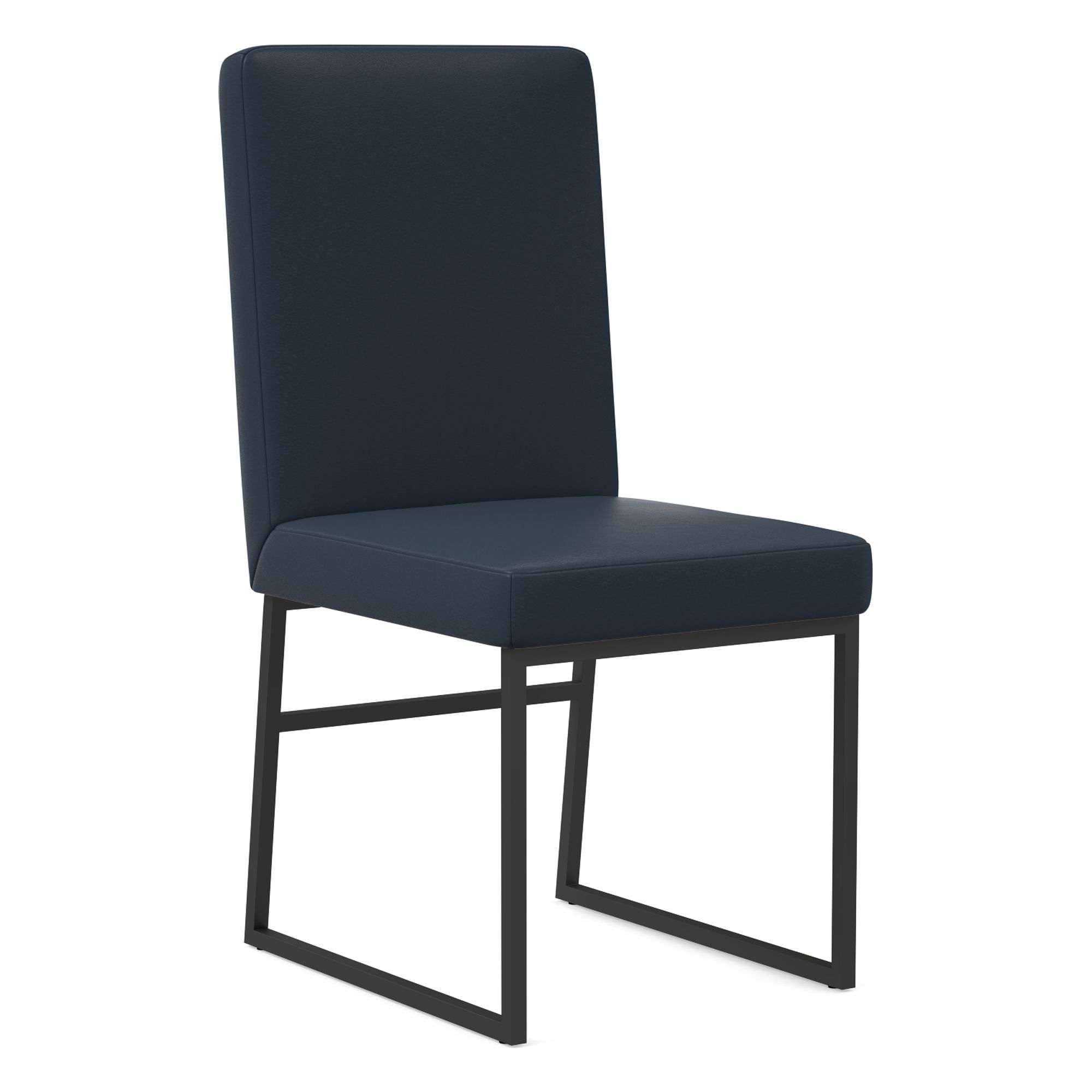 Range Leather High-Back Dining Chair | West Elm