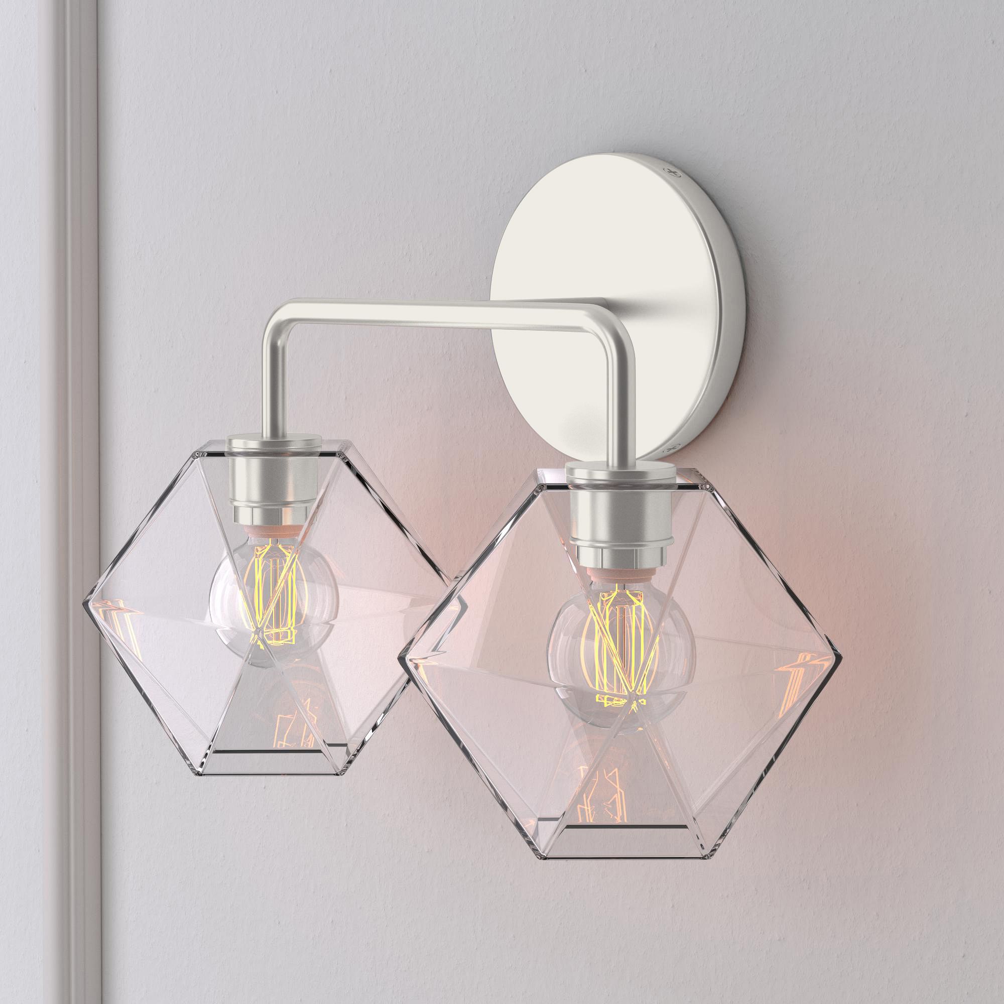 Sculptural -Light Faceted Sconce | West Elm