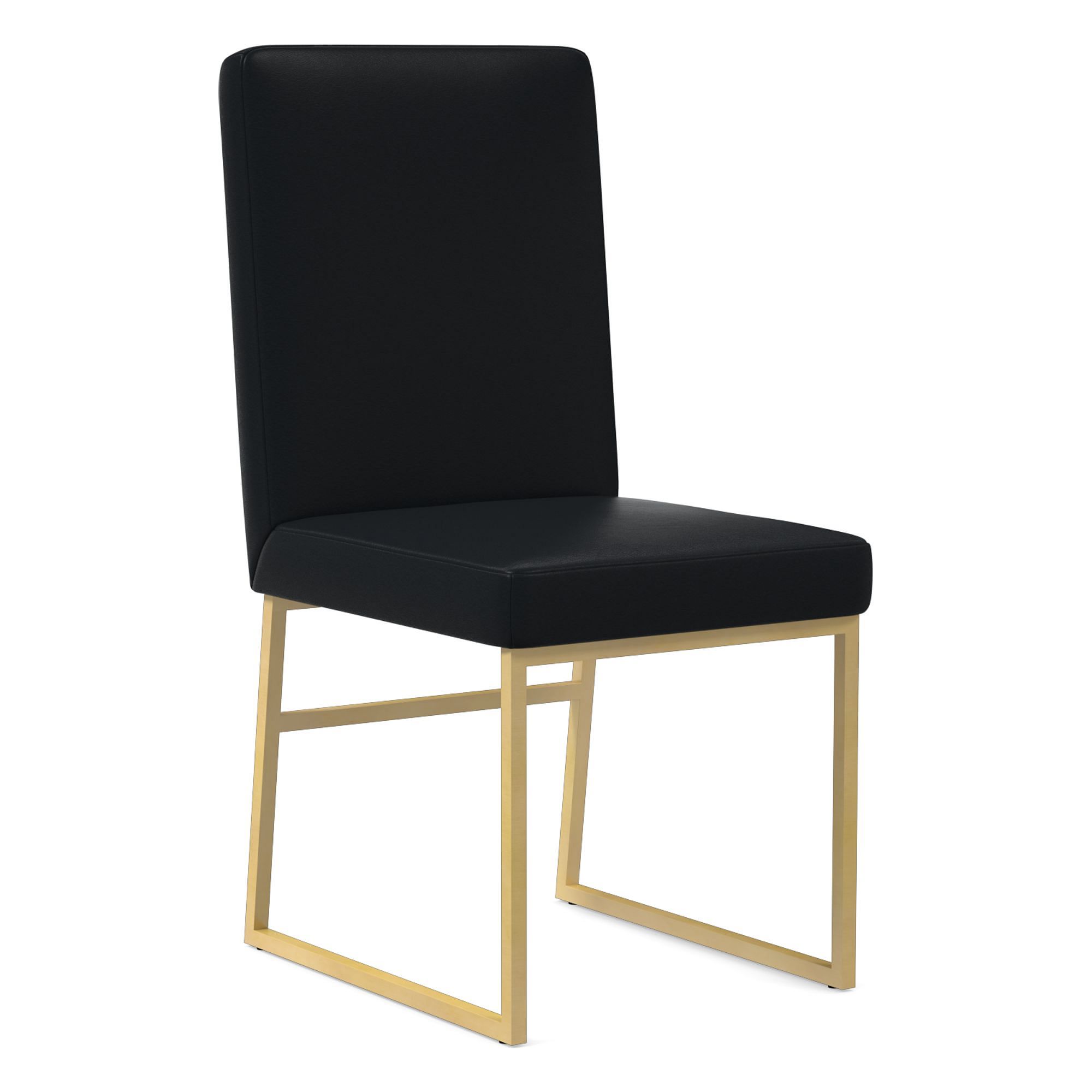 Range Leather High-Back Dining Chair | West Elm