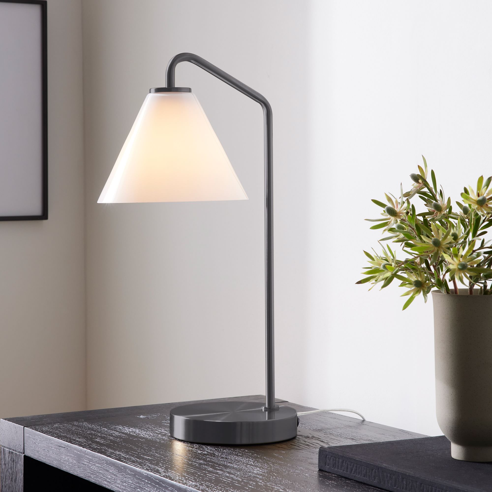 Sculptural Cone Table Lamp | Modern Light Fixtures West Elm