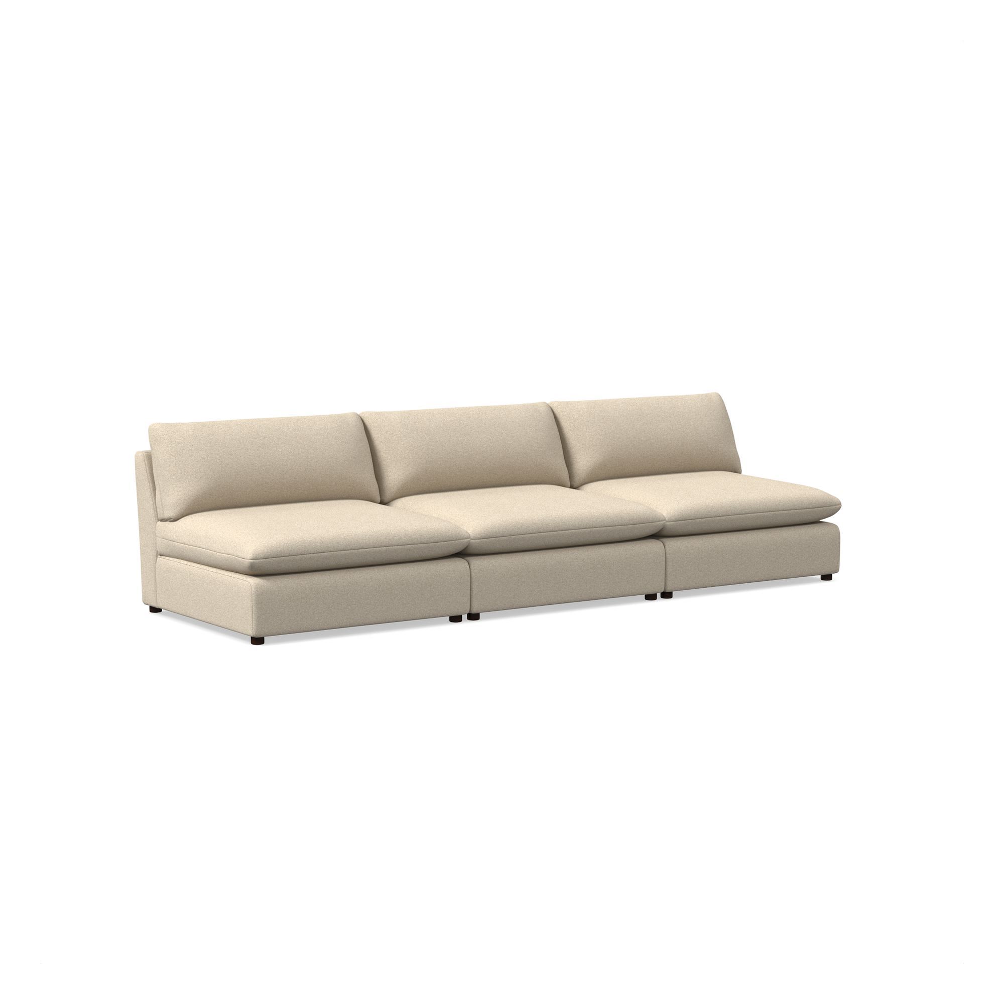 Hampton Modular Armless Sofa (78"–117") | West Elm