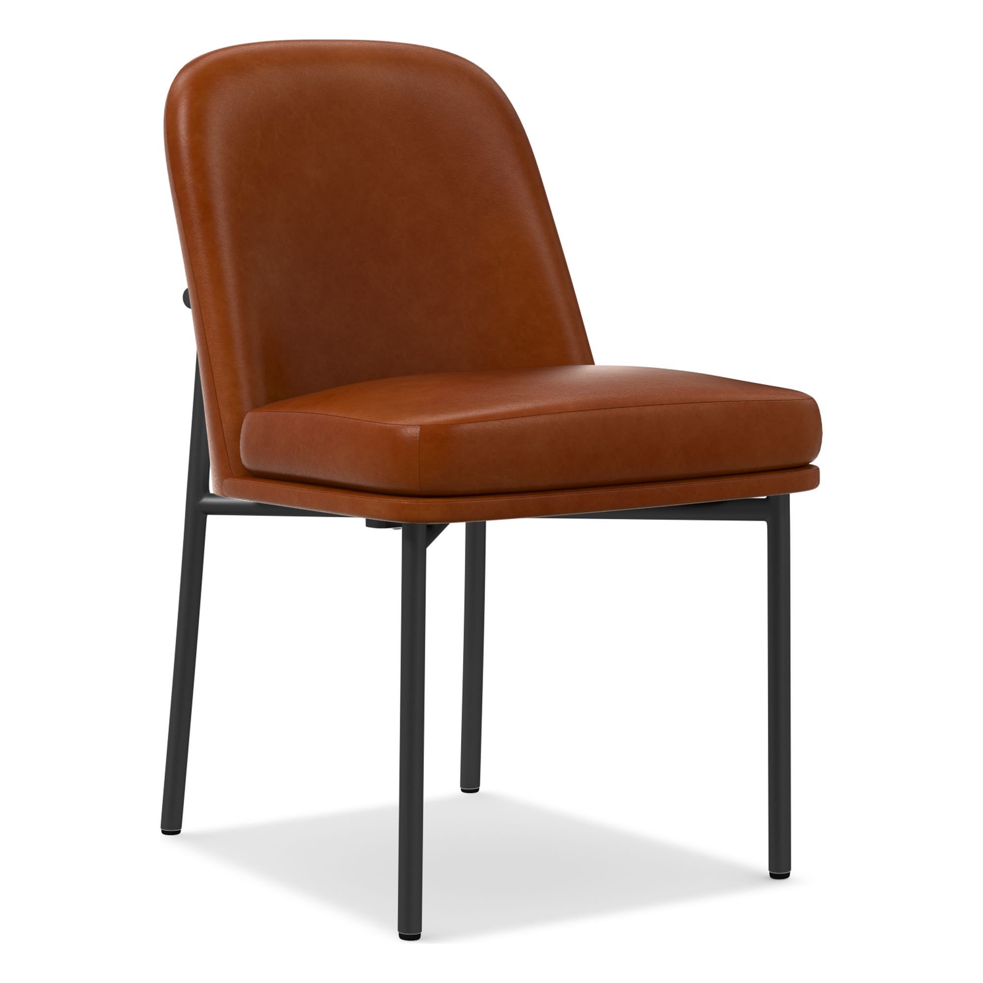 Jack Metal Frame Leather Dining Chair | West Elm