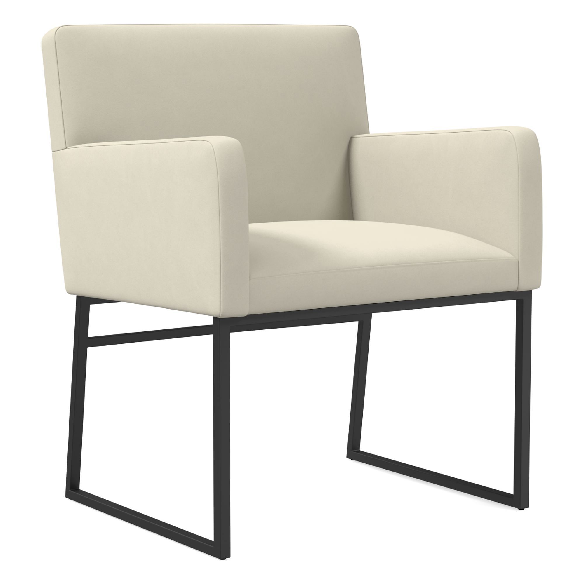 Range Leather Dining Arm Chair | West Elm