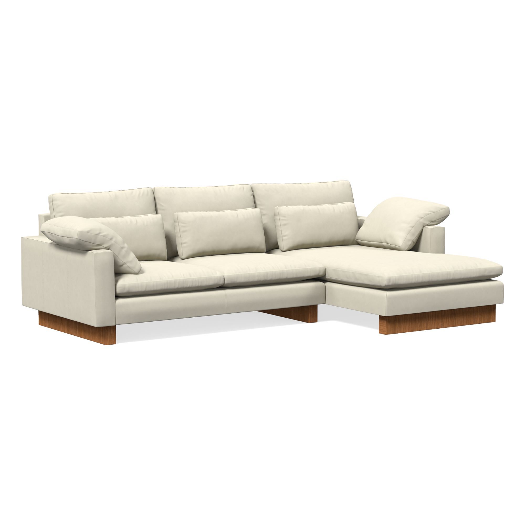 Harmony Leather 2-Piece Chaise Sectional (117") | West Elm