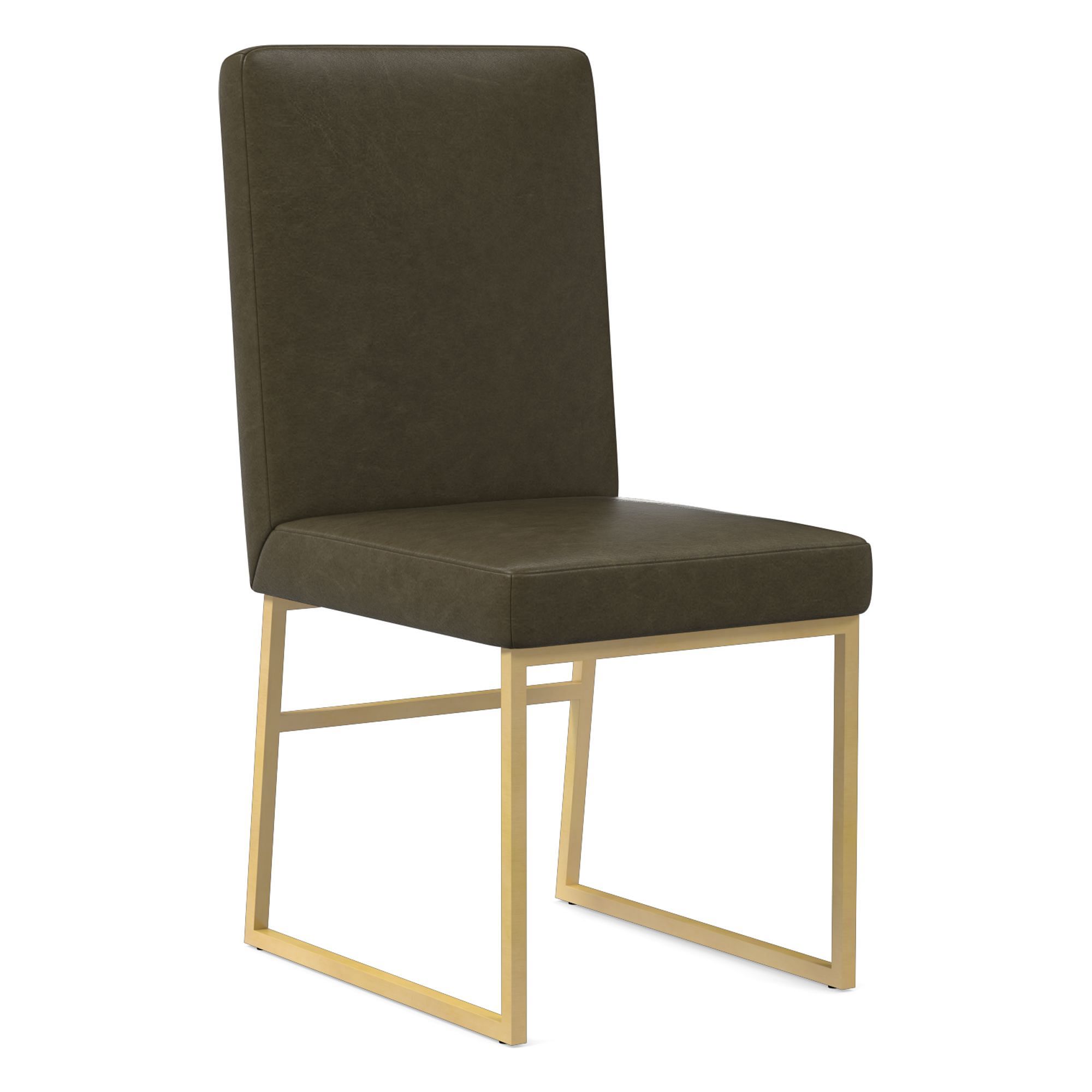 Range Leather High-Back Dining Chair | West Elm