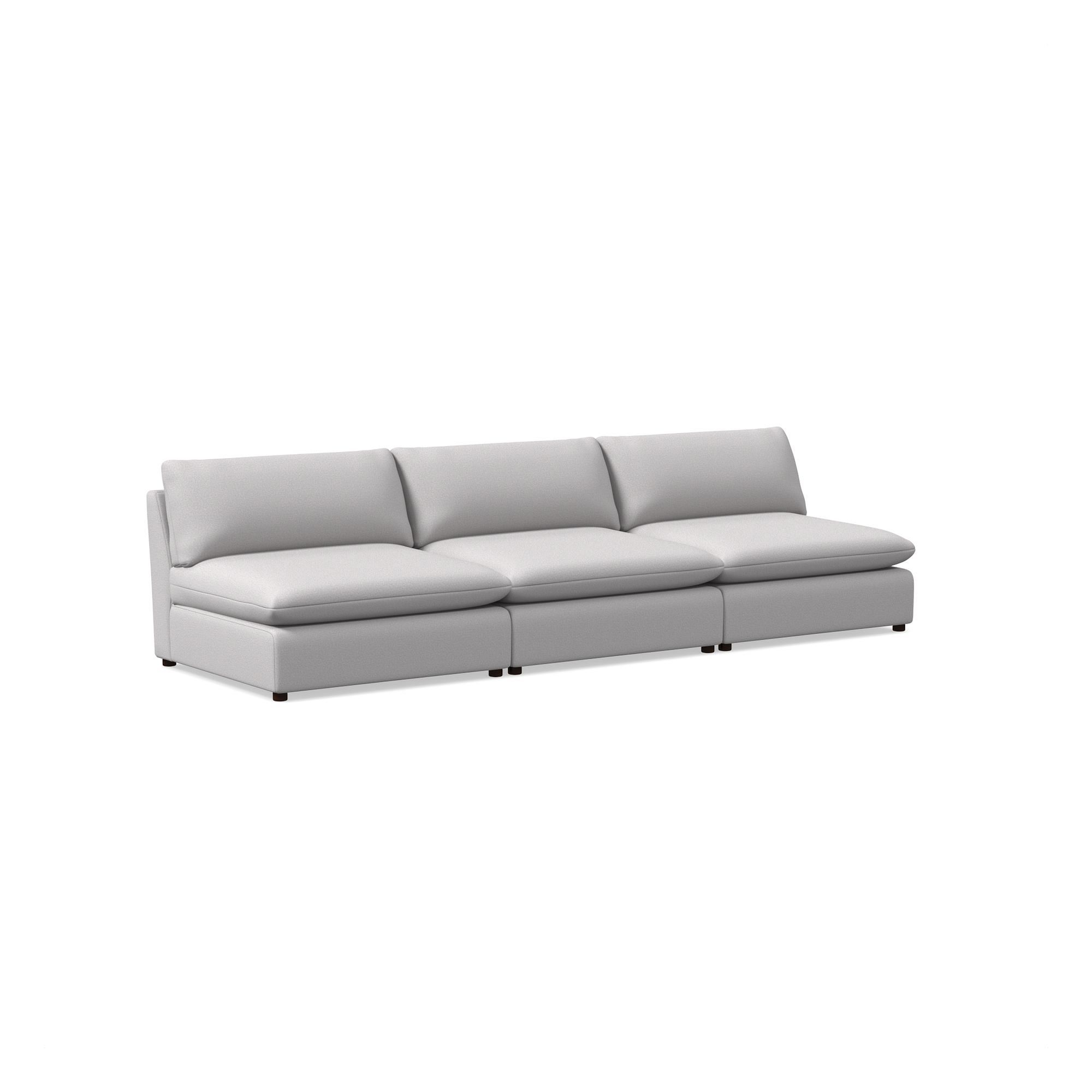 Hampton Modular Armless Sofa (78"–117") | West Elm