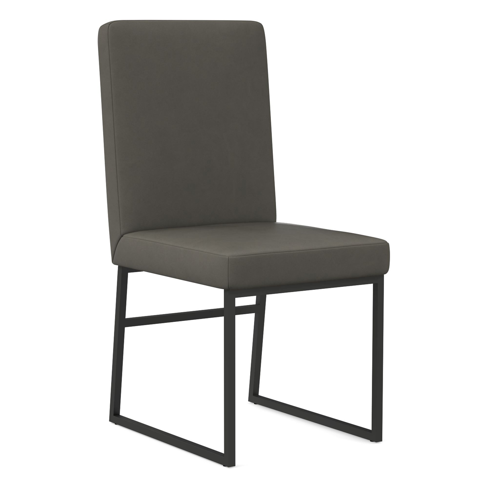 Range Leather High-Back Dining Chair | West Elm