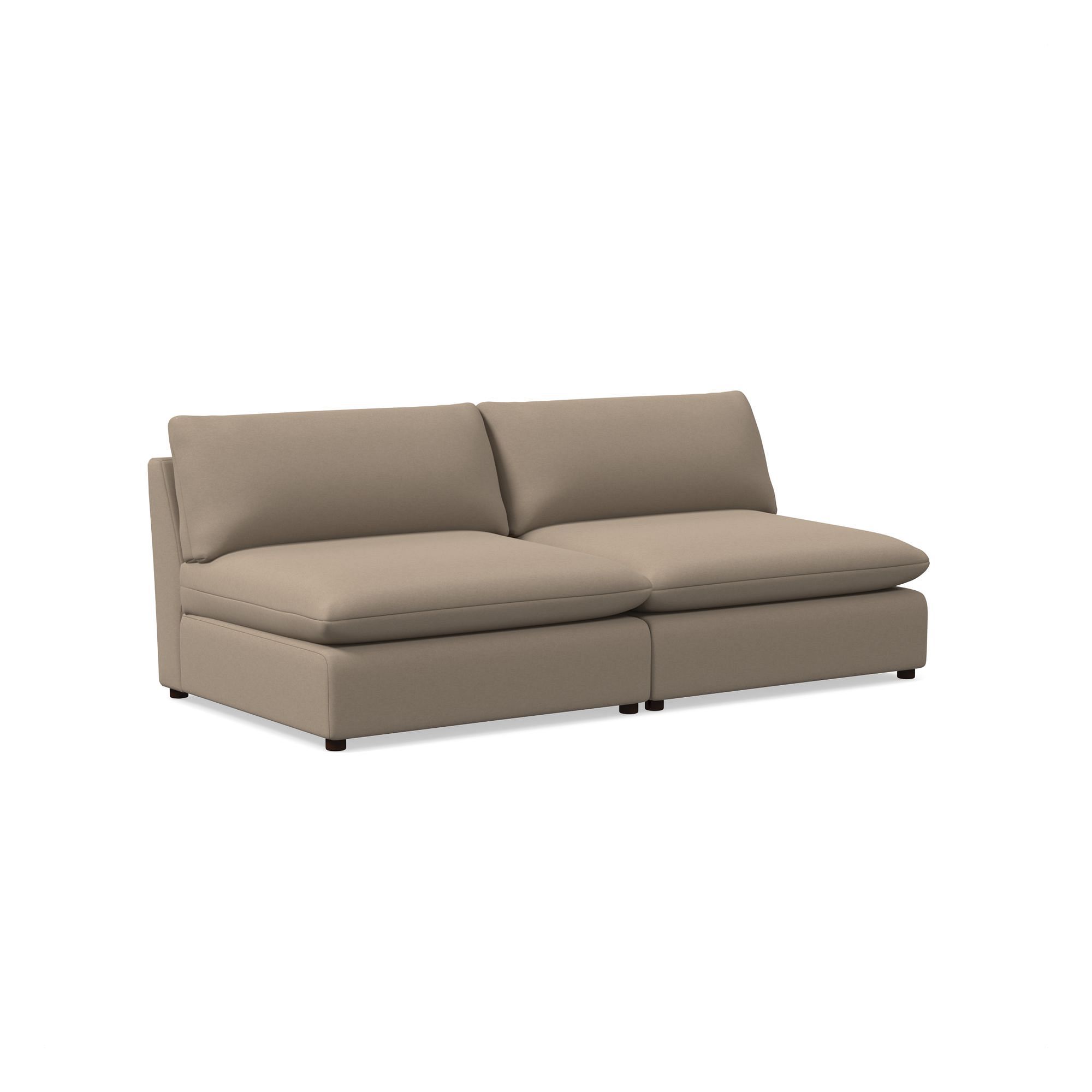 Hampton Modular Armless Sofa (78"–117") | West Elm