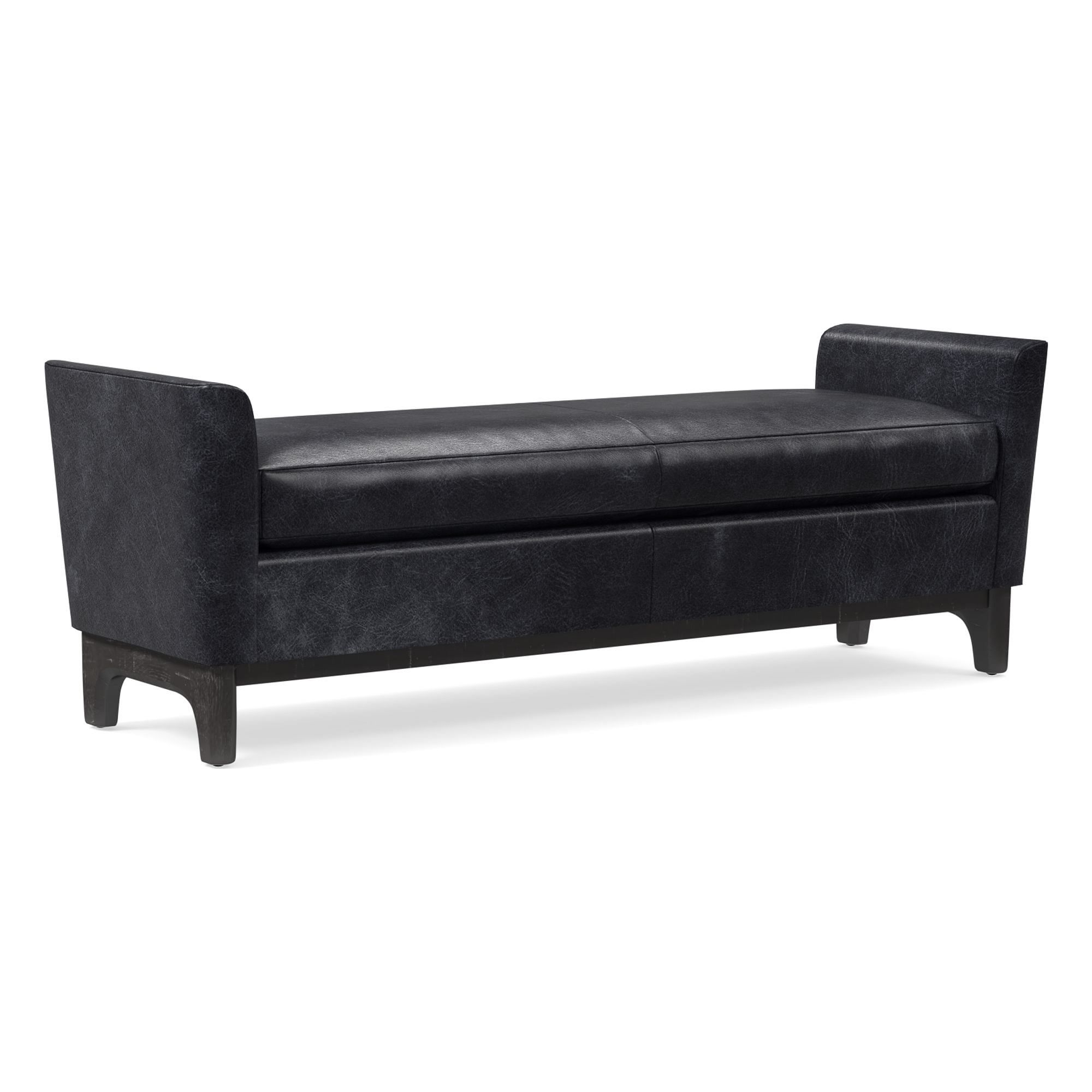 Harvey Leather Bench | West Elm