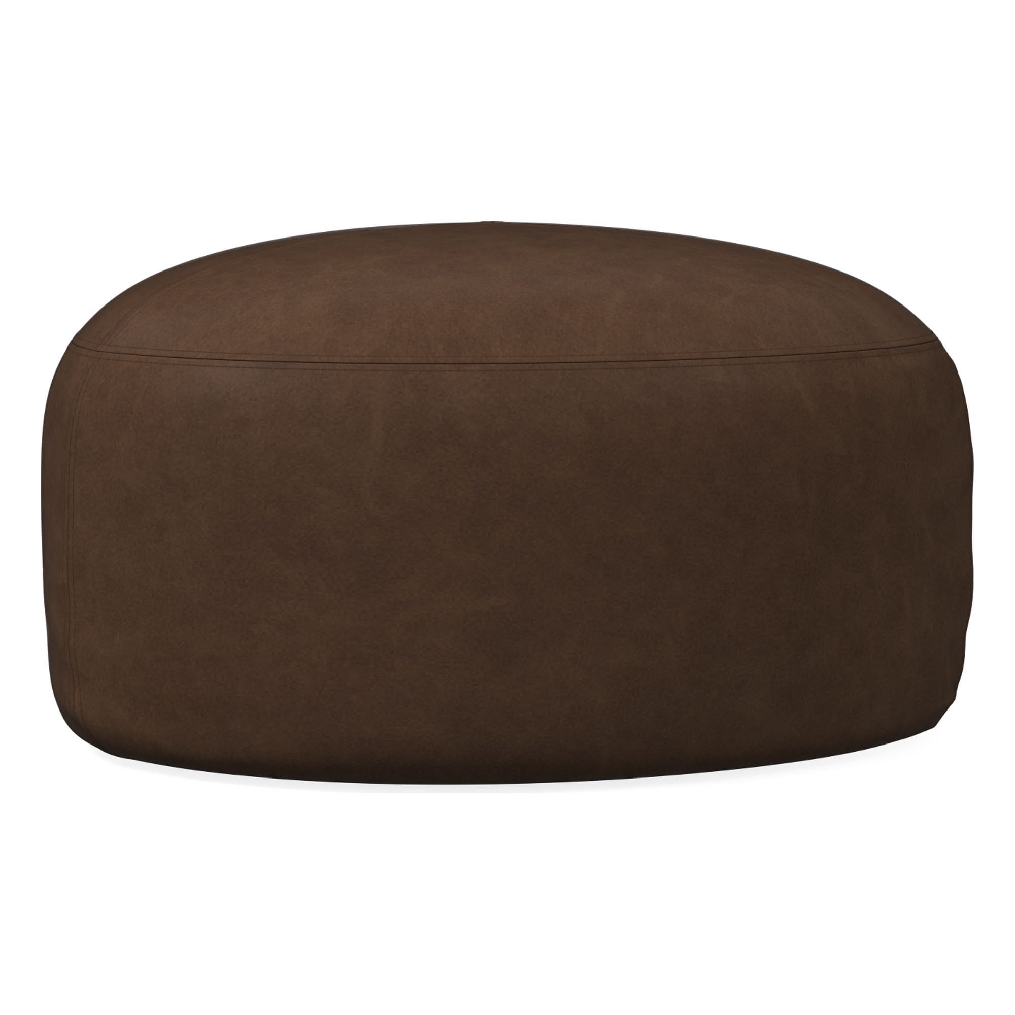 Hal Leather Ottoman | West Elm