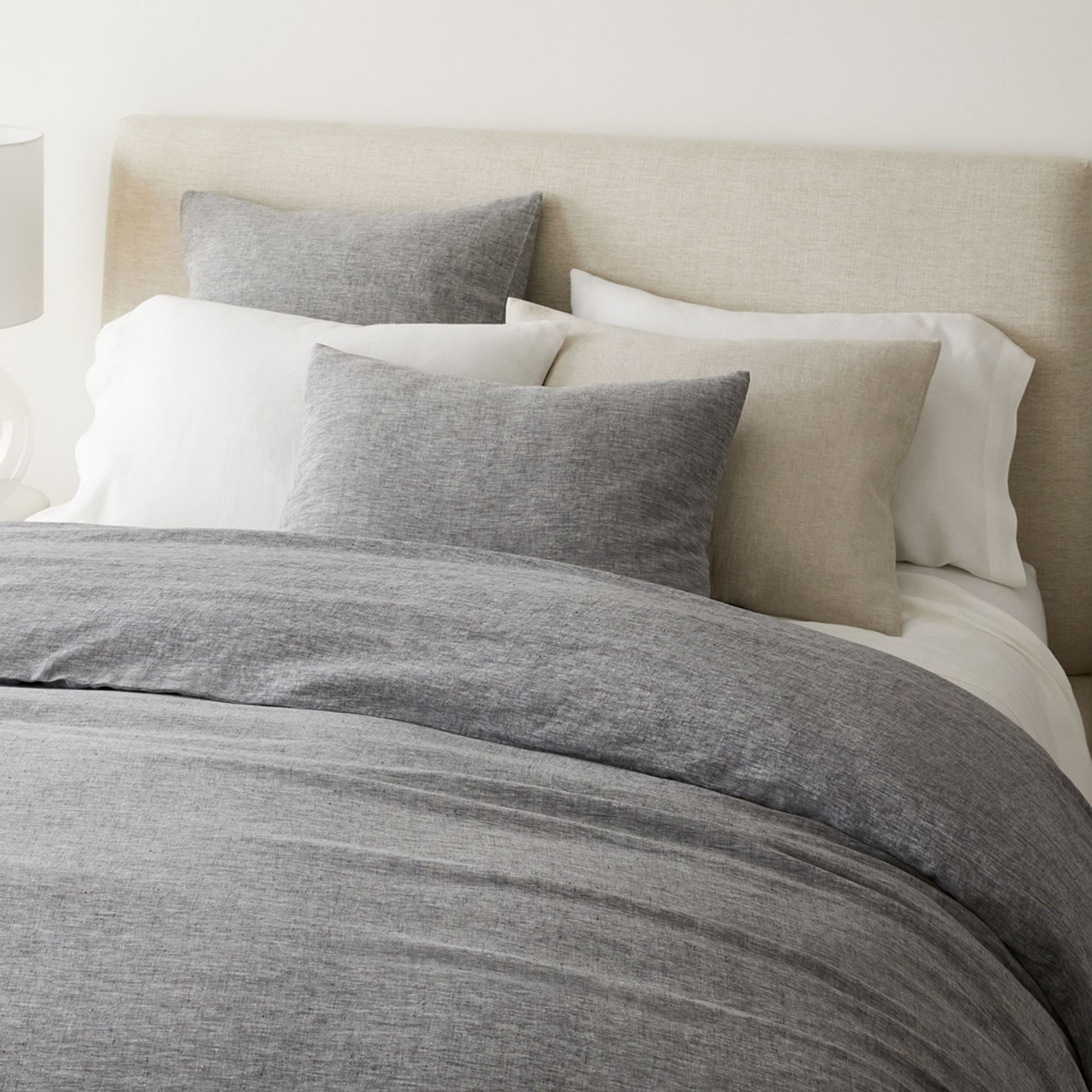 Belgian Flax Linen Melange Duvet Cover + Shams | West Elm