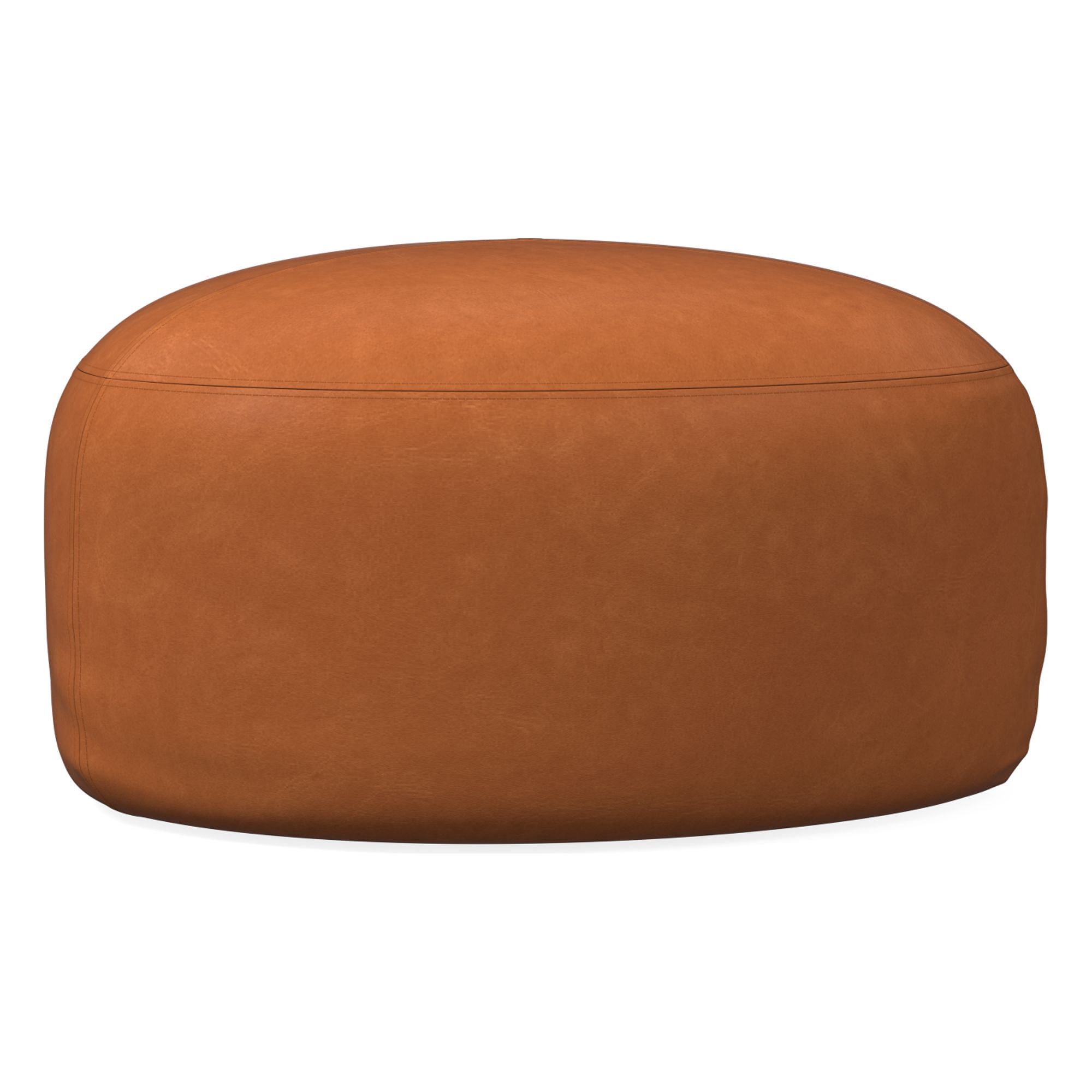 Hal Leather Ottoman | West Elm