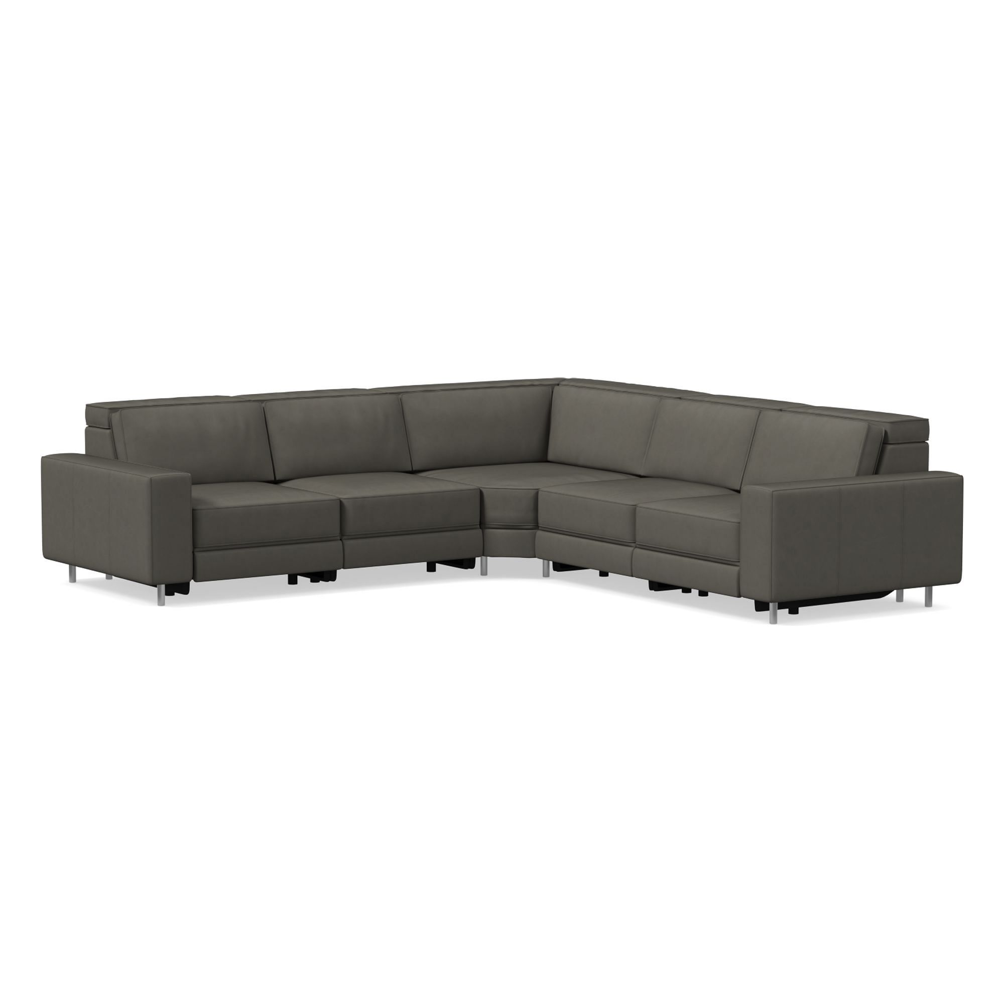 Axel Motion Leather 5 Piece Sectional | Sofa With Chaise West Elm