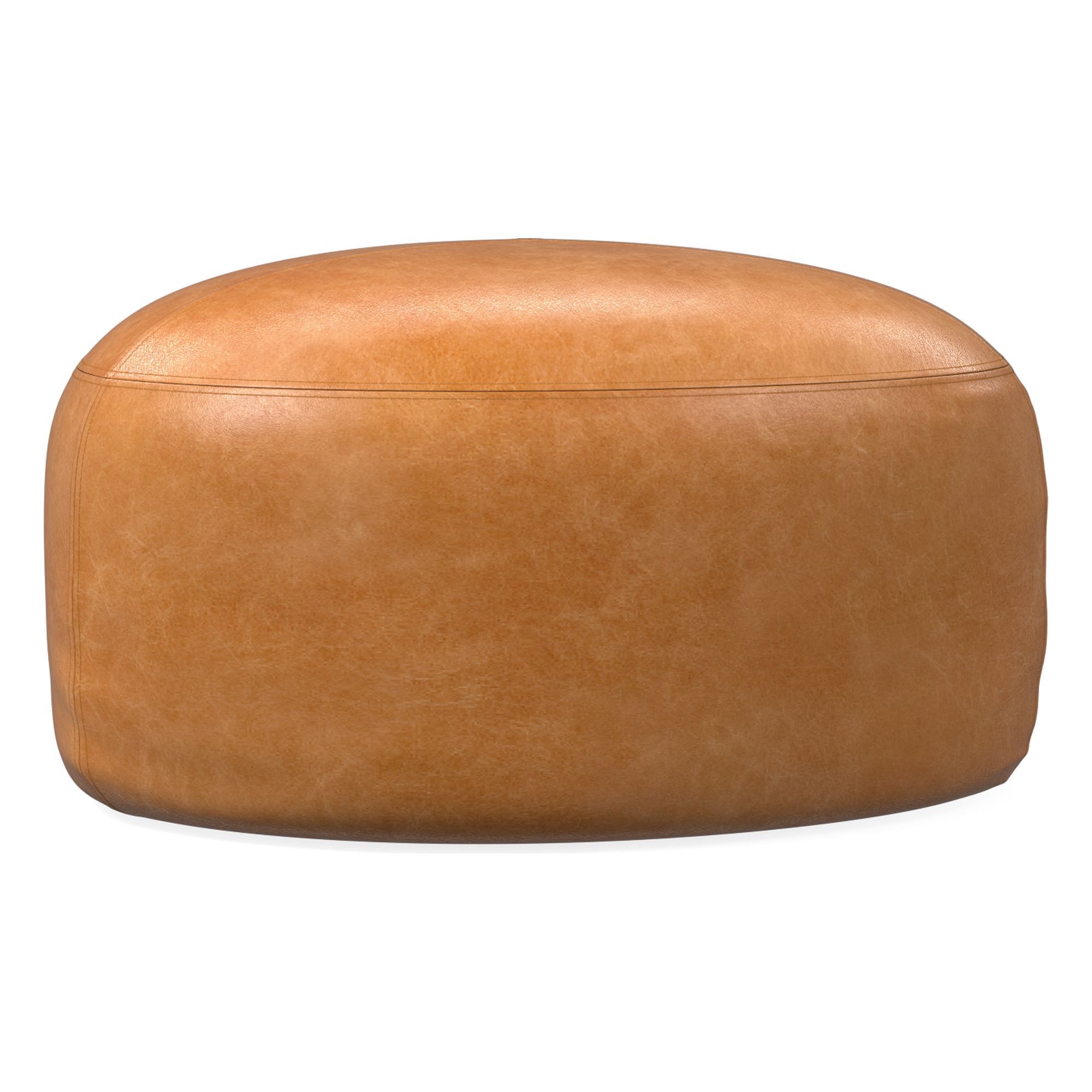 Hal Leather Ottoman | West Elm