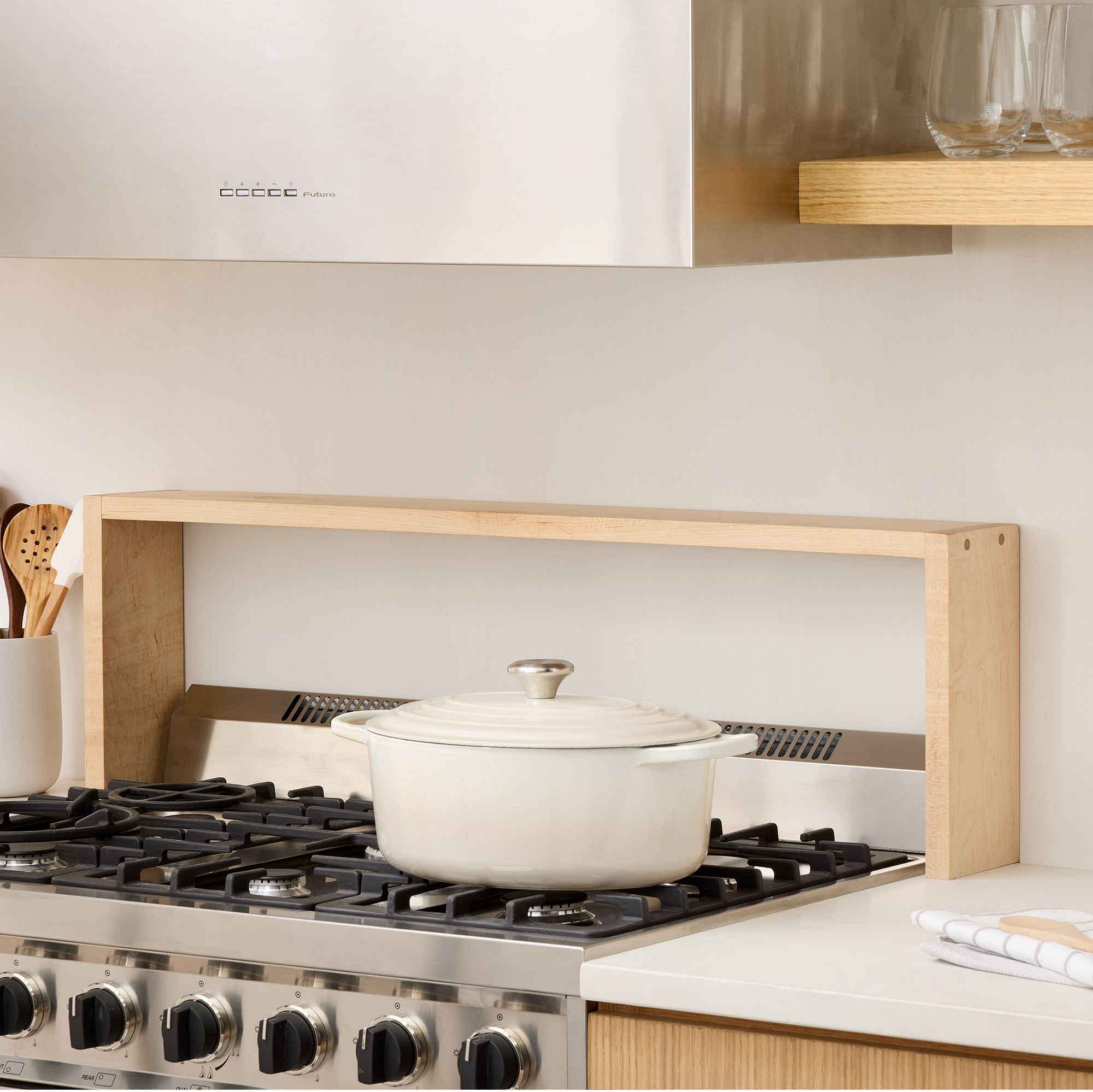 Reds Wood Design Stove Top Shelf Riser | West Elm