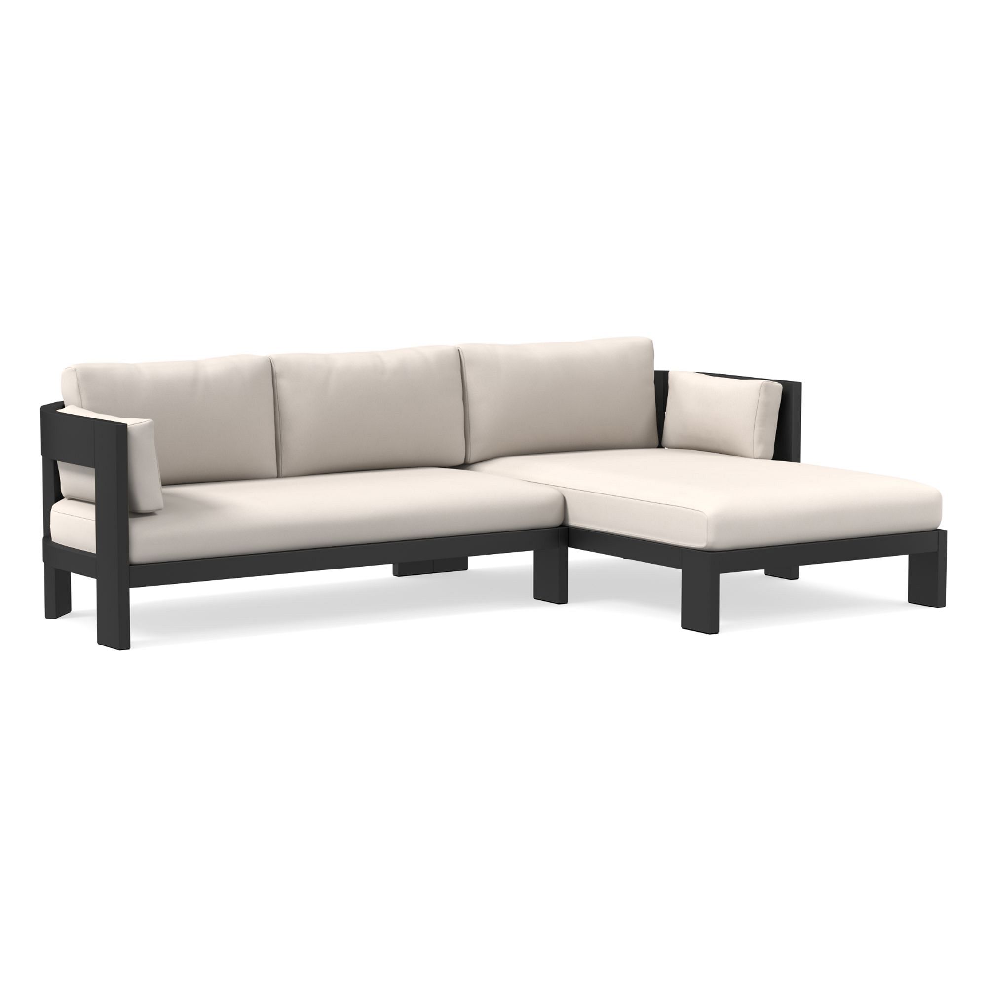 Caldera Aluminum Outdoor -Piece Chaise Sectional Cushion Covers | West Elm