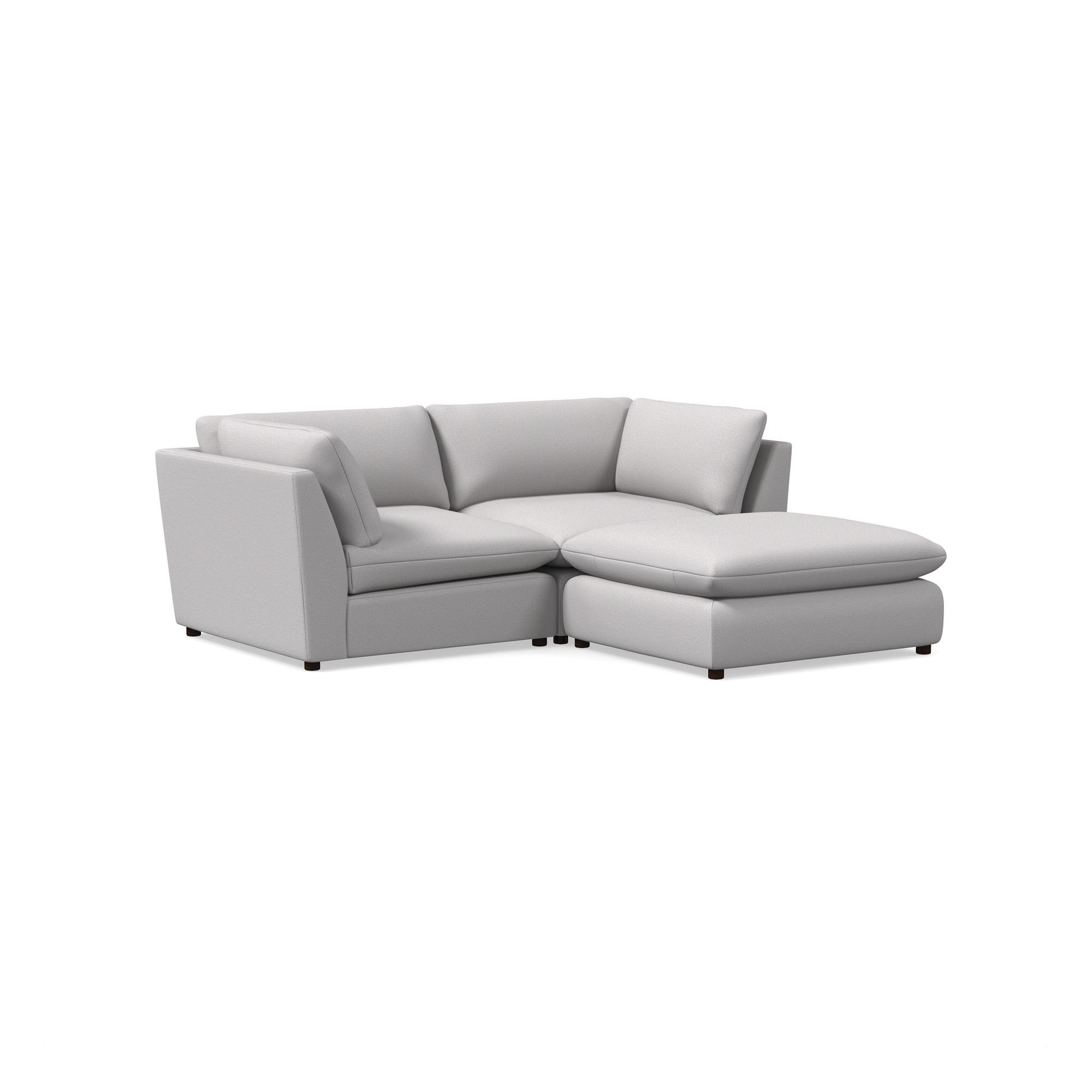 Hampton Modular Small 3-Piece Ottoman Sectional (88") | West Elm