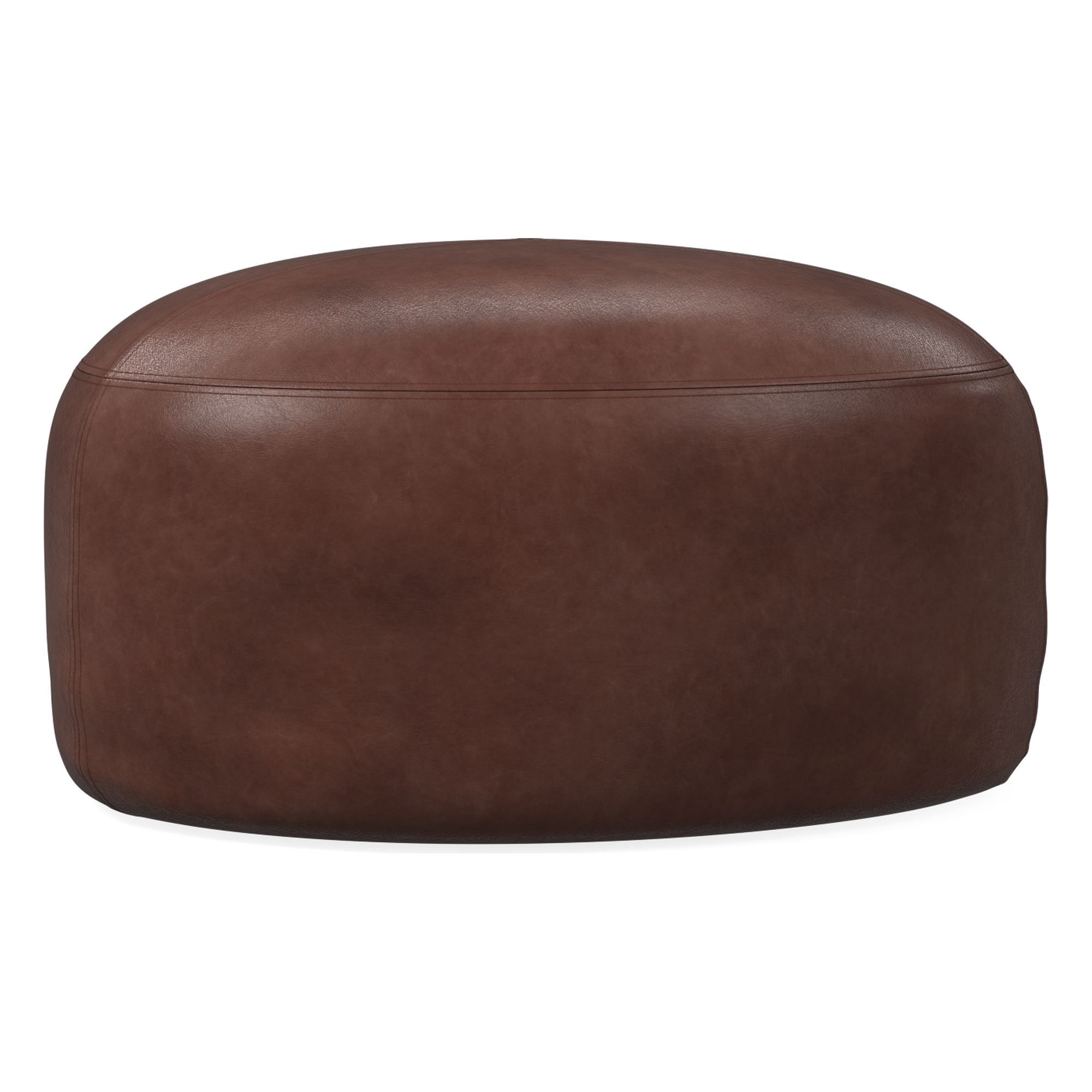 Hal Leather Ottoman | West Elm