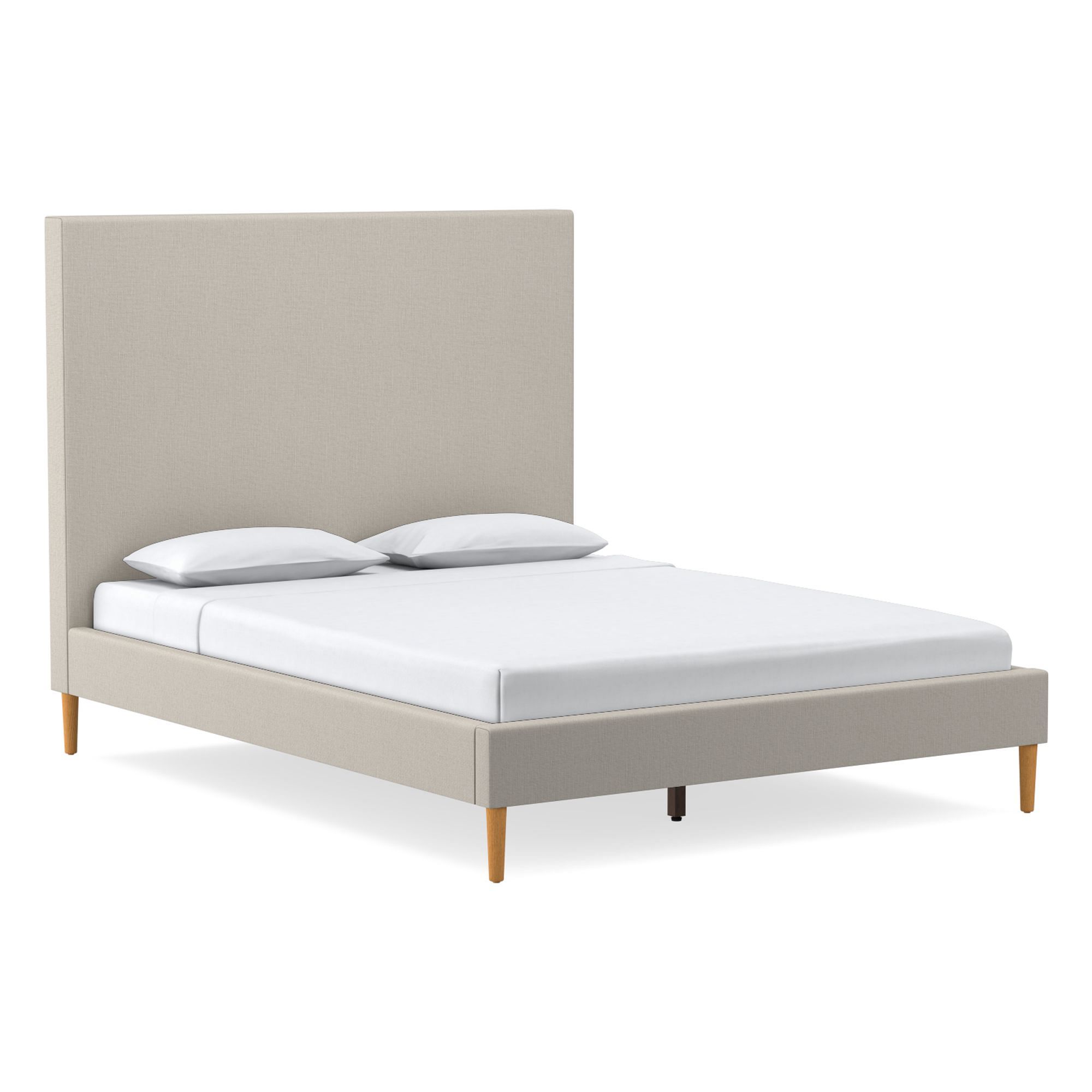 Emmett Nontufted Bed - Wood Legs | West Elm