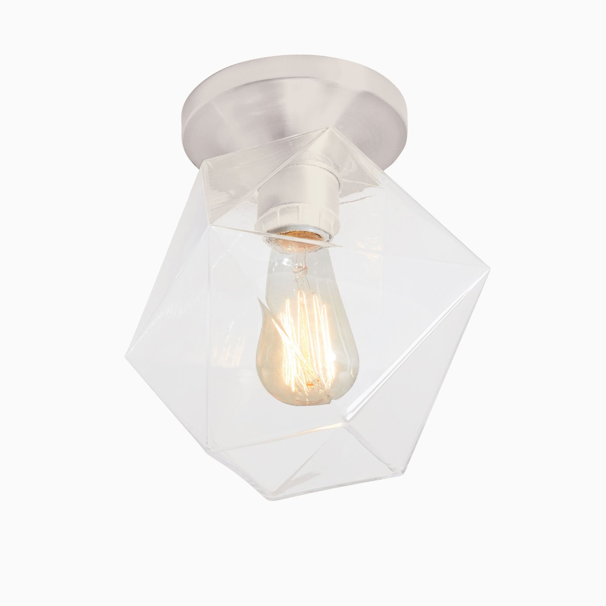 Sculptural Faceted Flush Mount | West Elm