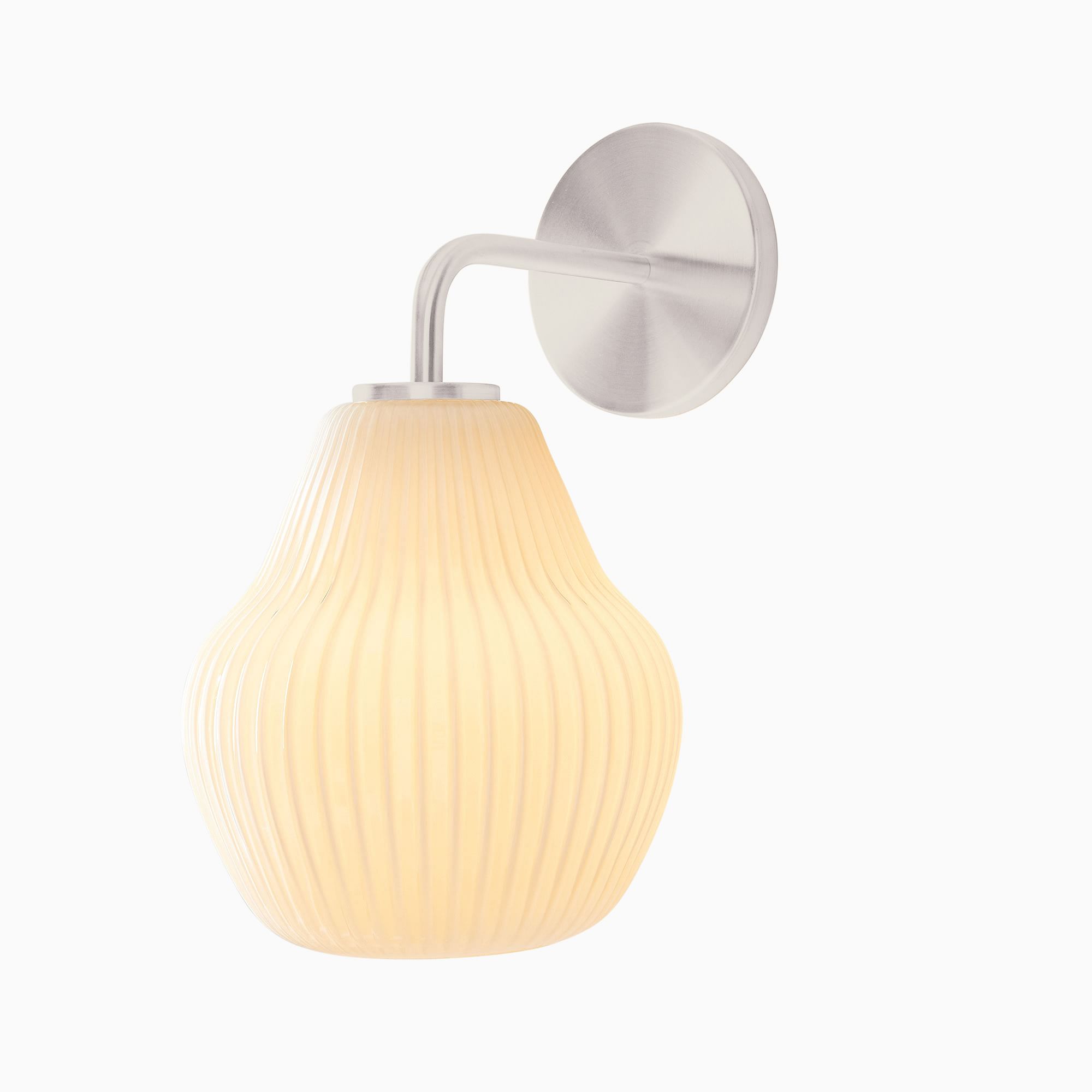 Sculptural Ribbed Sconce | West Elm