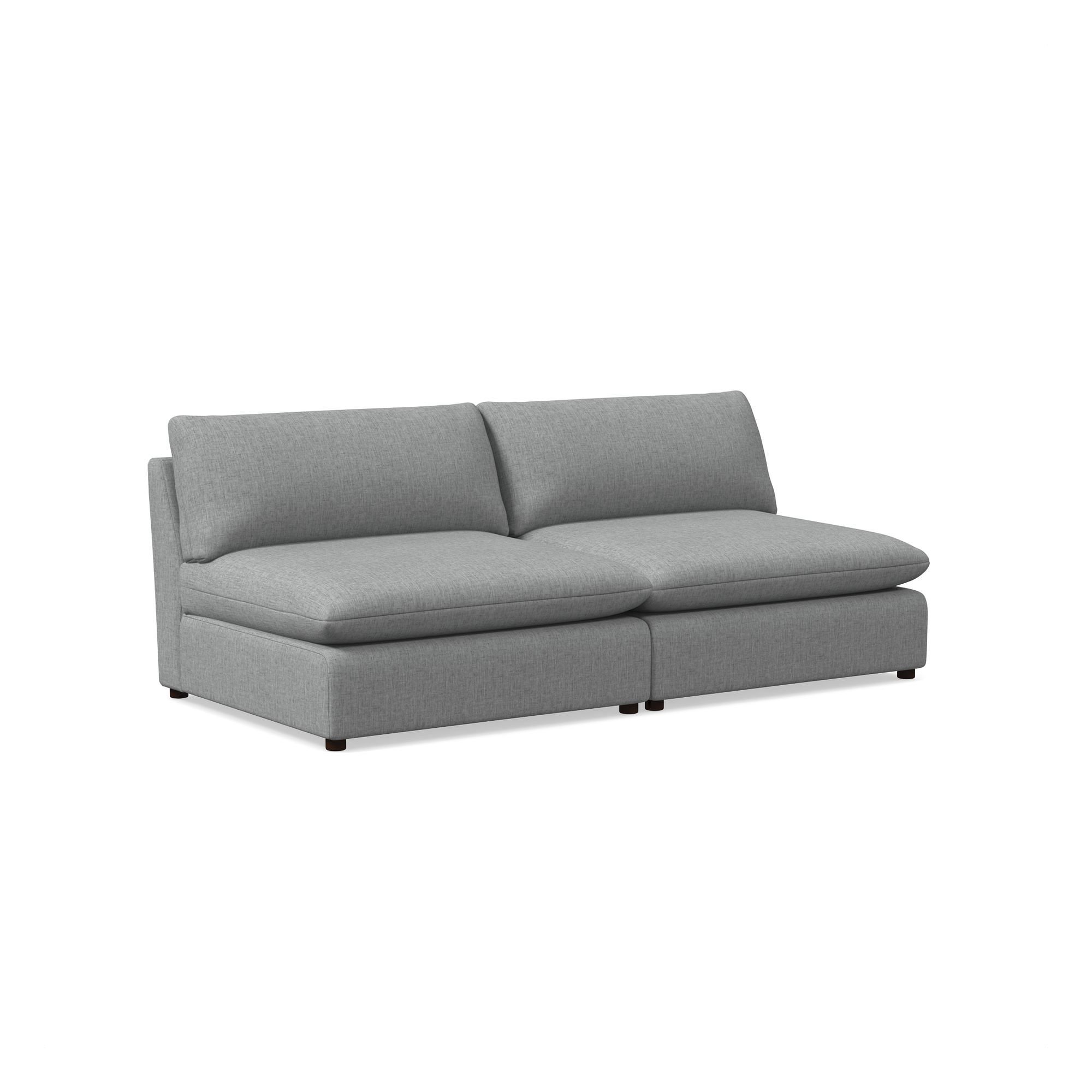 Hampton Modular Armless Sofa (78"–117") | West Elm