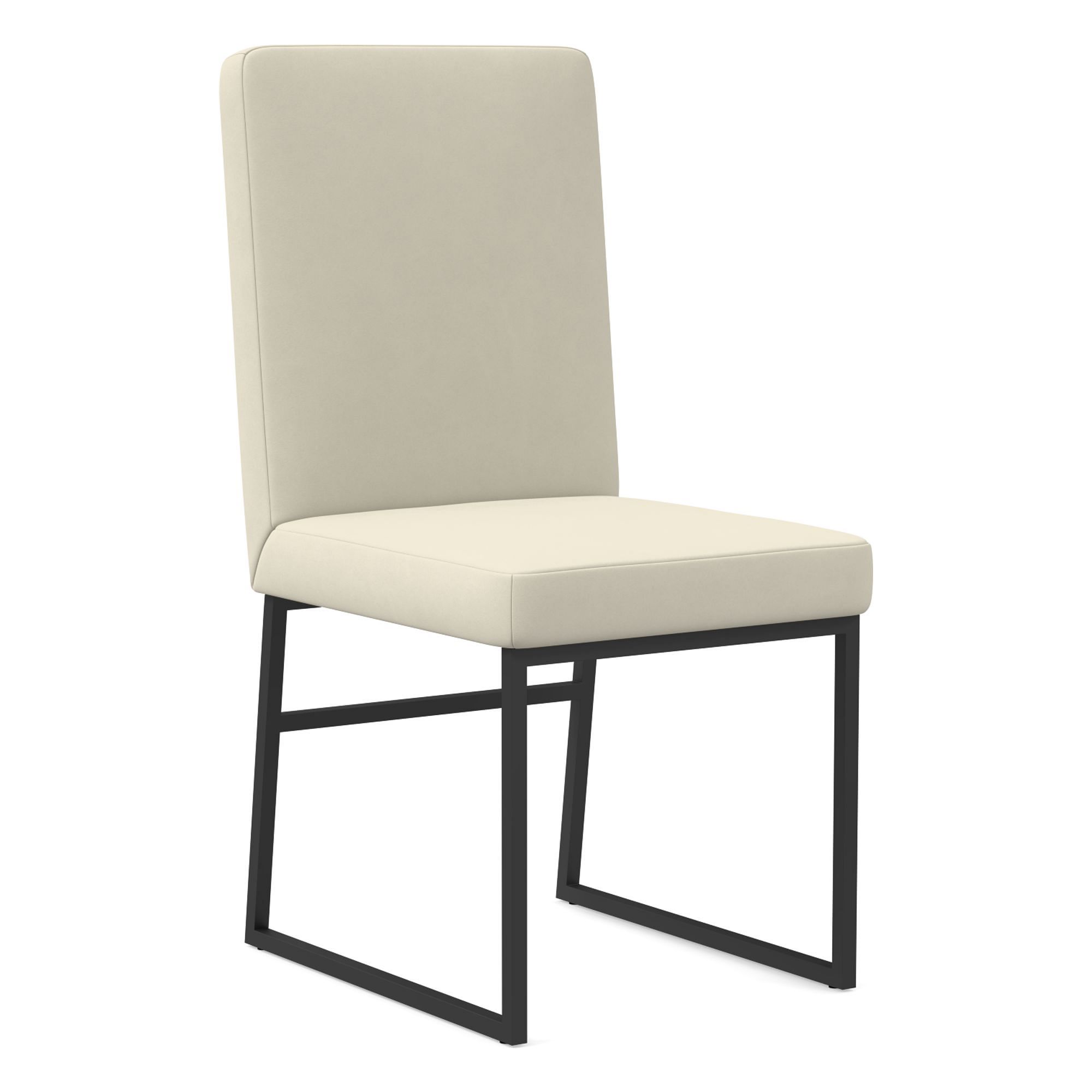 Range Leather High-Back Dining Chair | West Elm