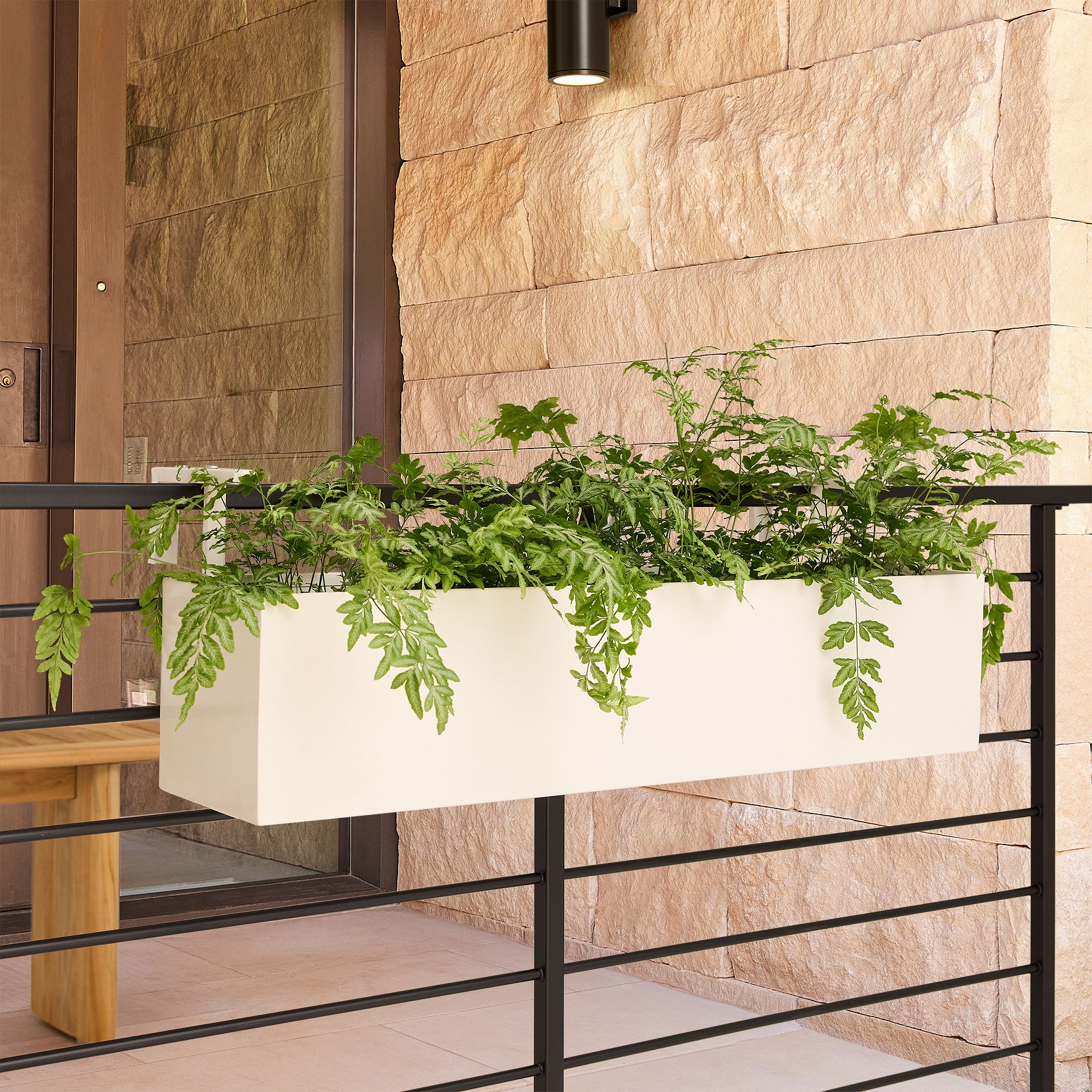 Streamline Metal Railing Planter | West Elm