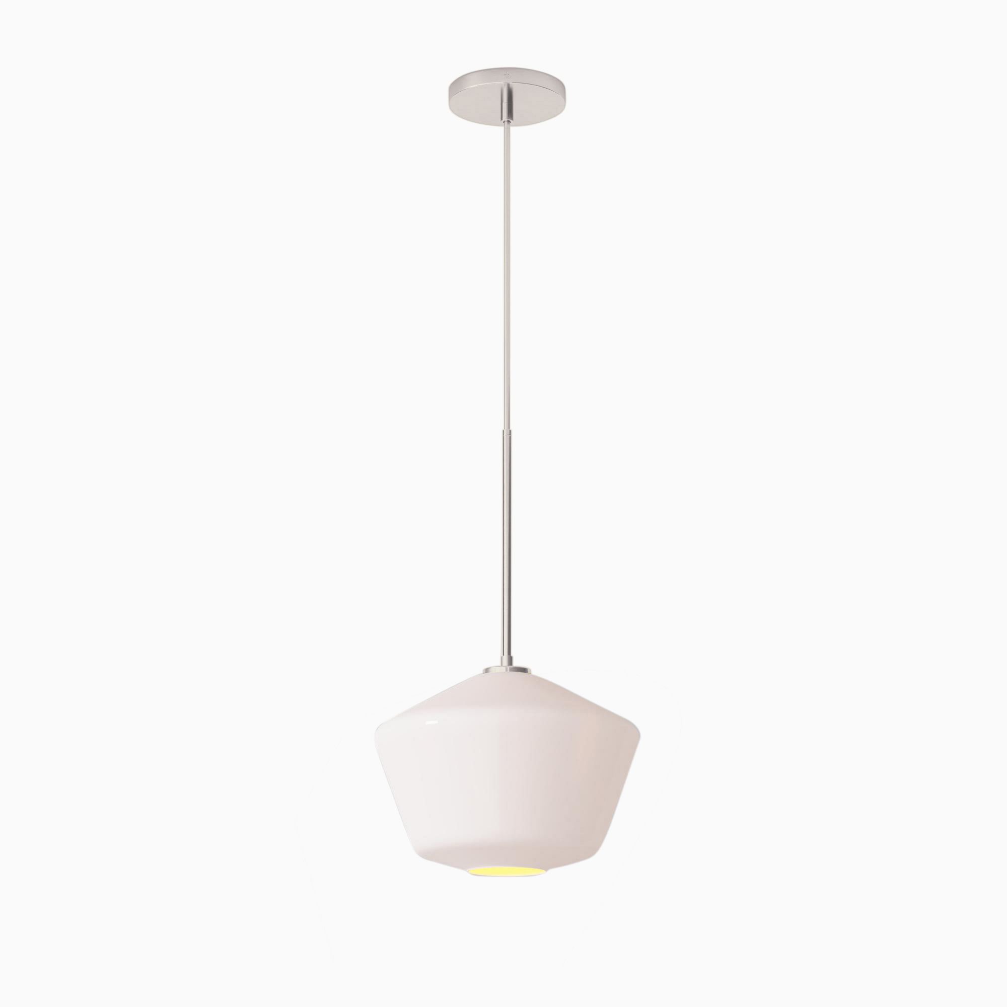 Sculptural Glass Geo Pendant Light - Large (Clear) | West Elm