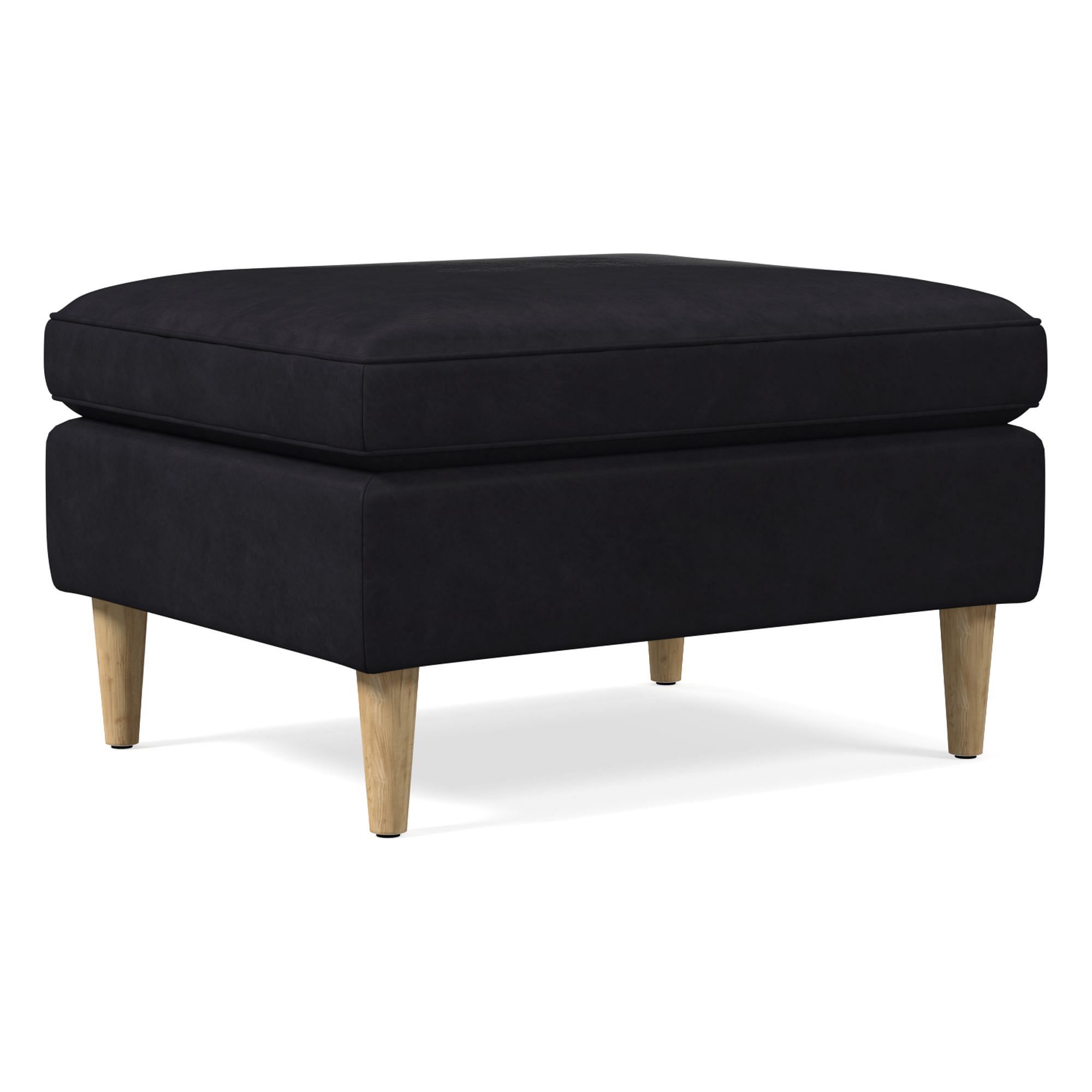 Hamilton Leather Ottoman | West Elm