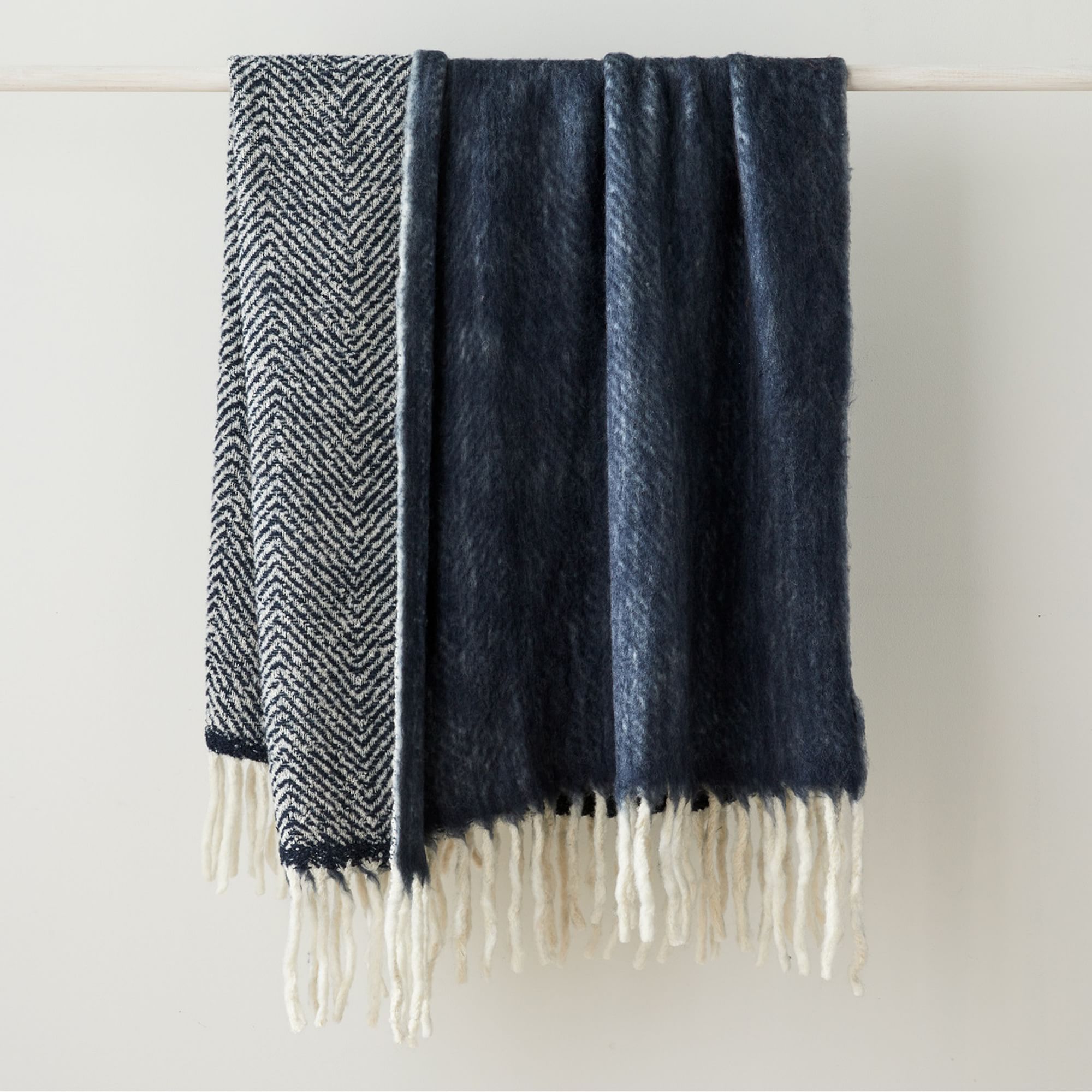 Brushed Herringbone Throw | West Elm