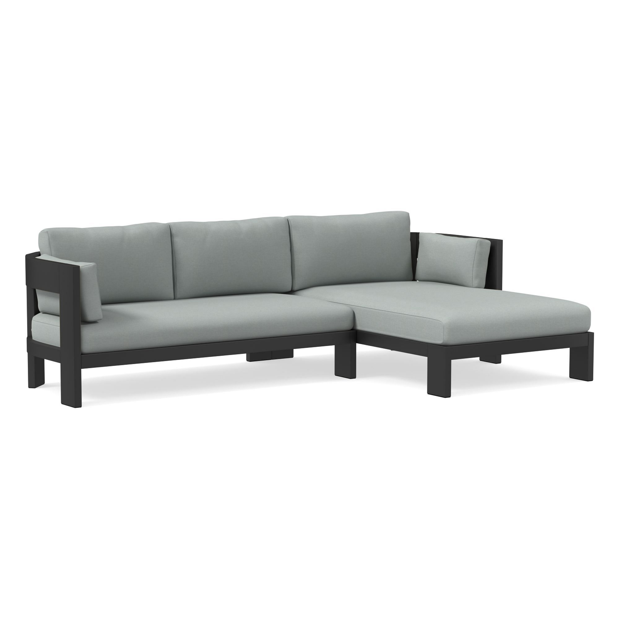 Caldera Aluminum Outdoor -Piece Chaise Sectional Cushion Covers | West Elm