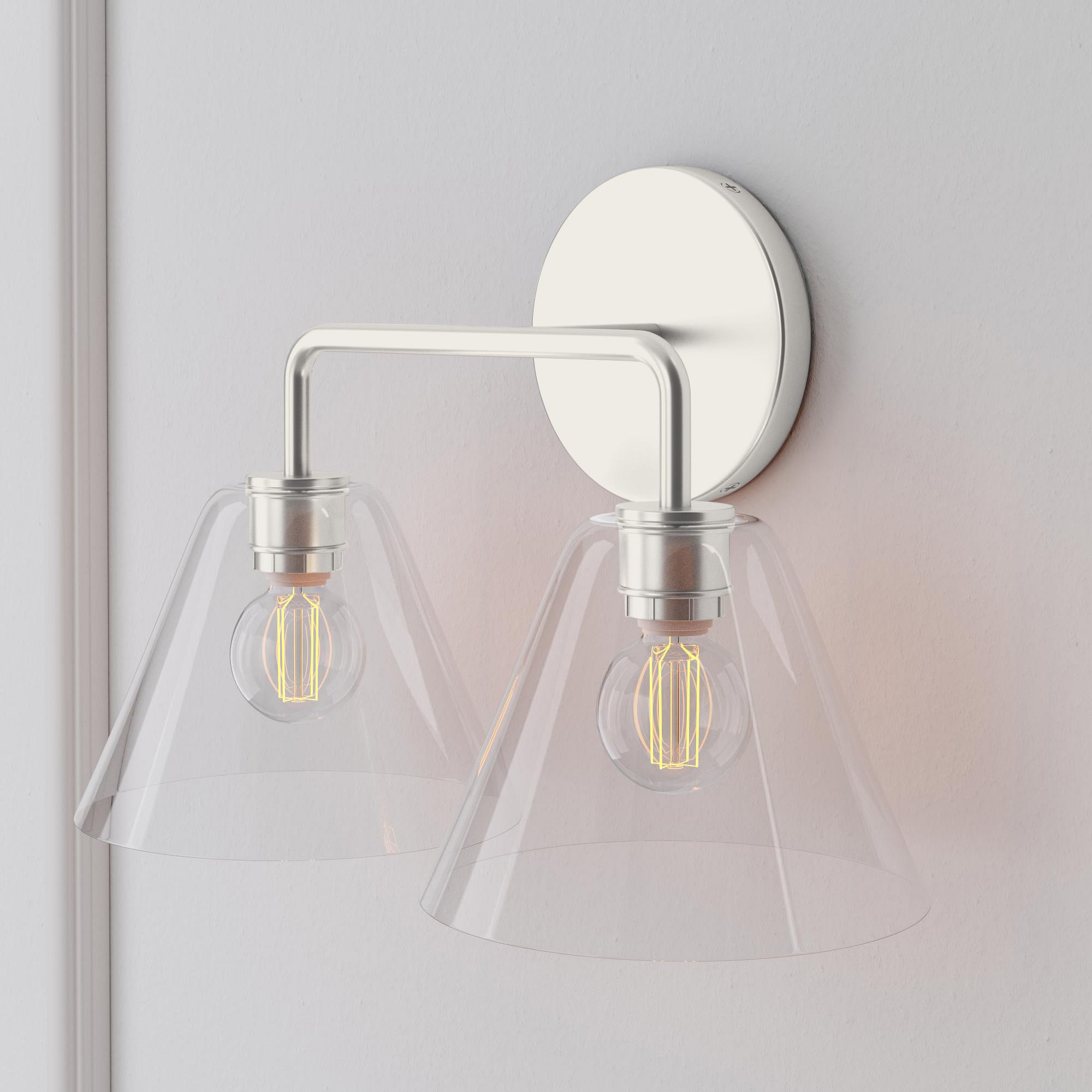 Sculptural 2-Light Cone Sconce | West Elm