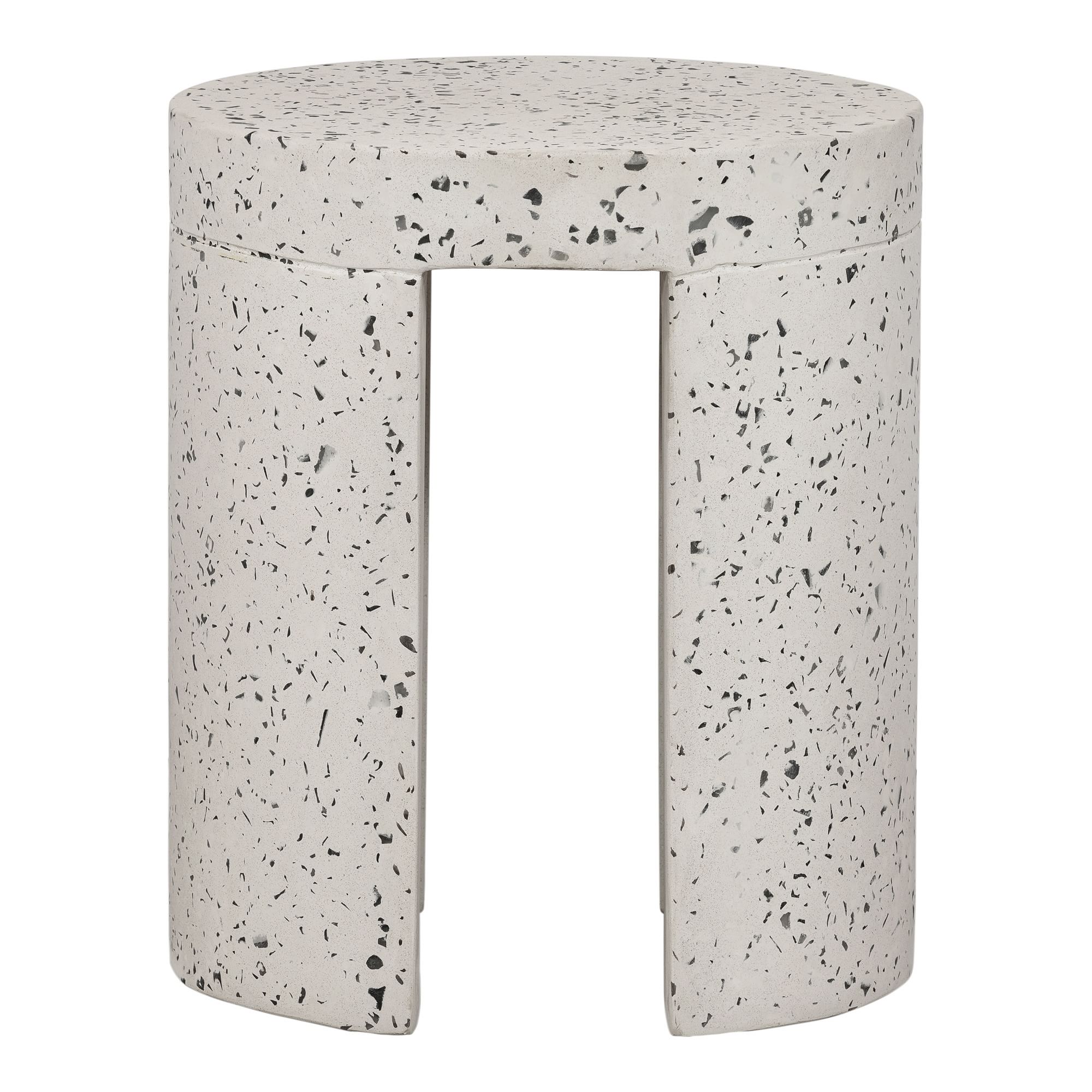 Terrazzo Concrete Outdoor Stool | West Elm