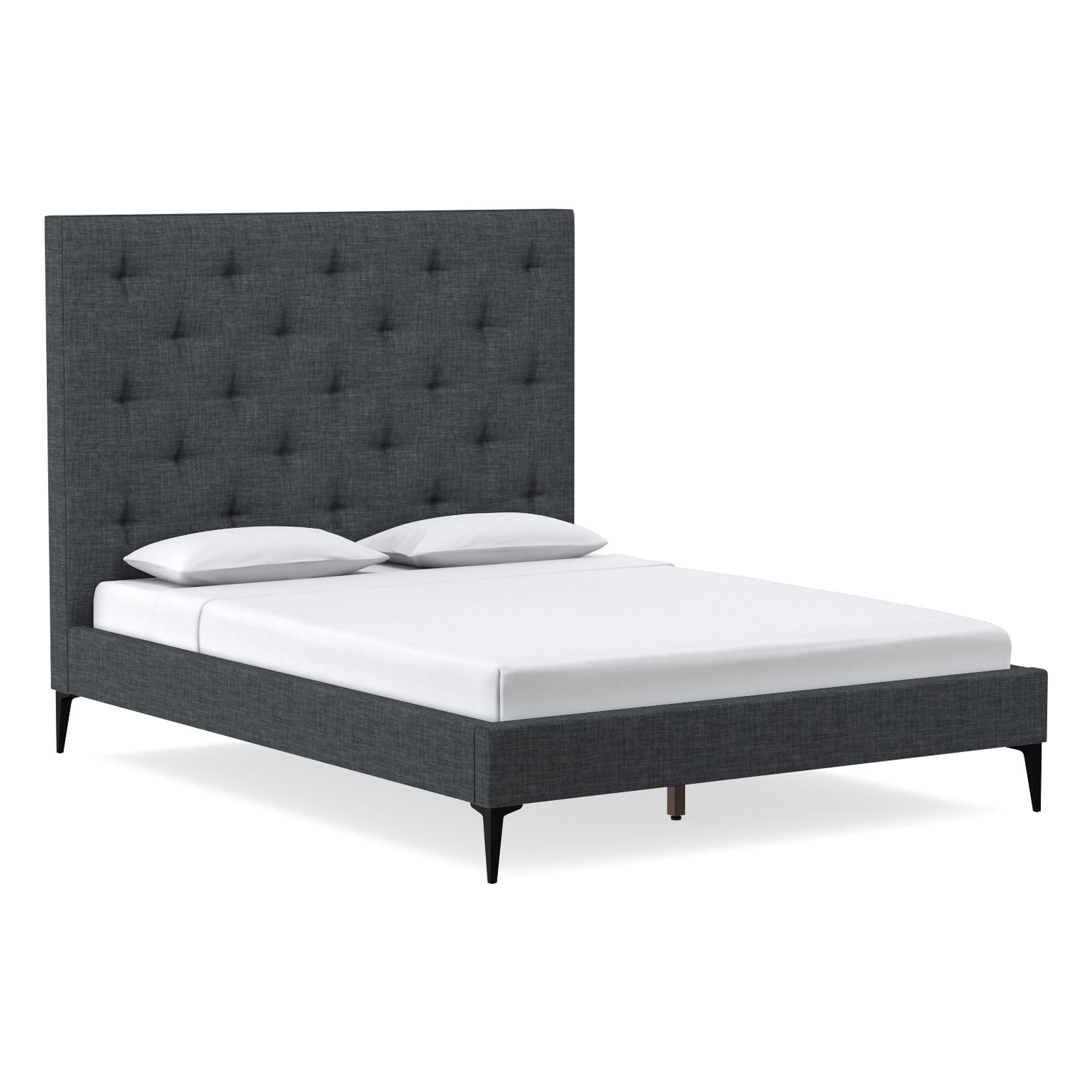 Emmett Tufted Bed - Metal Legs | West Elm