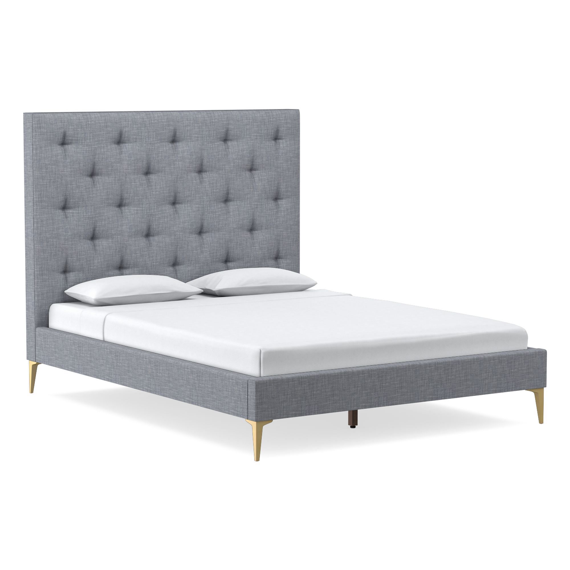 Emmett Tufted Bed - Metal Legs | West Elm