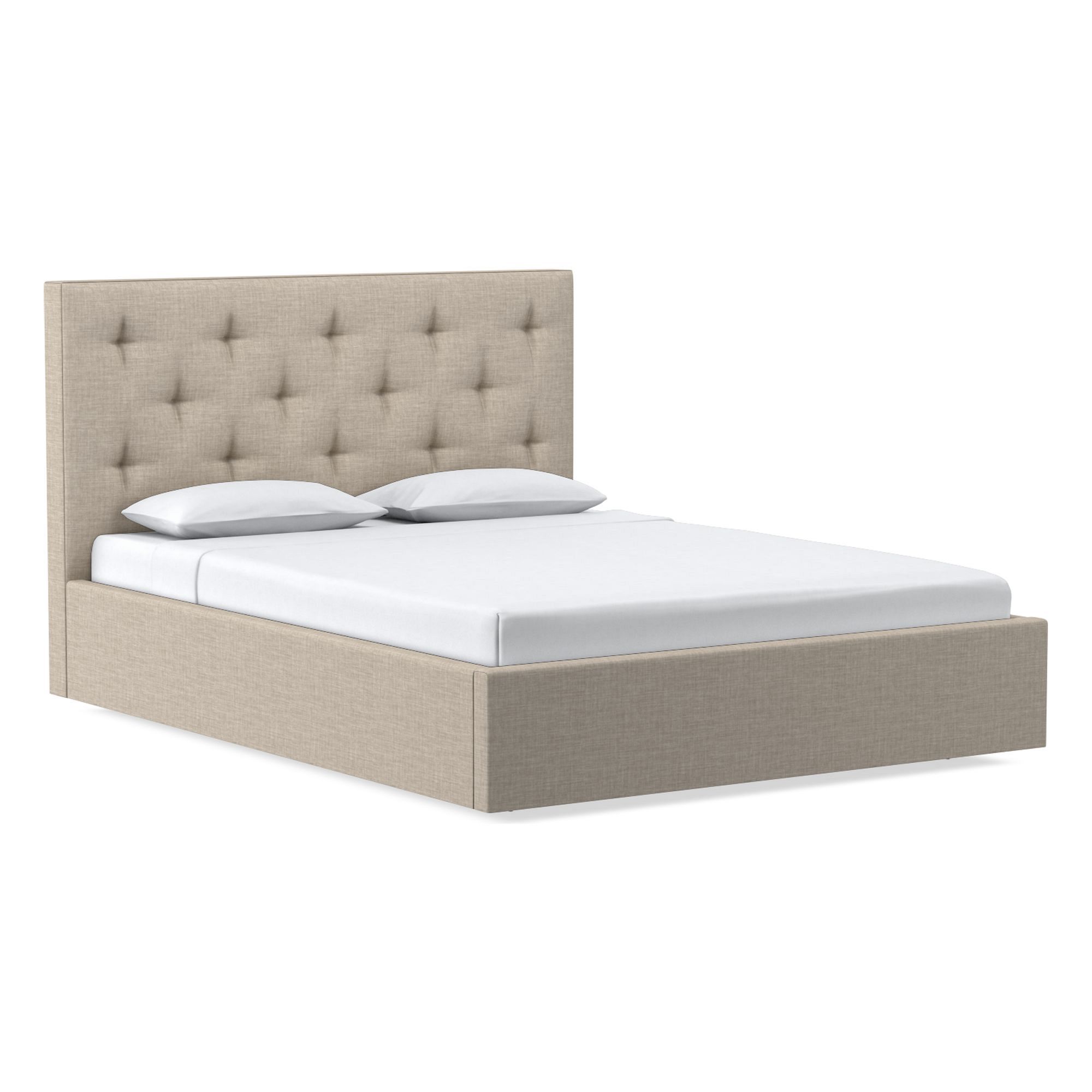 Emmett Tufted Low Profile Bed | West Elm