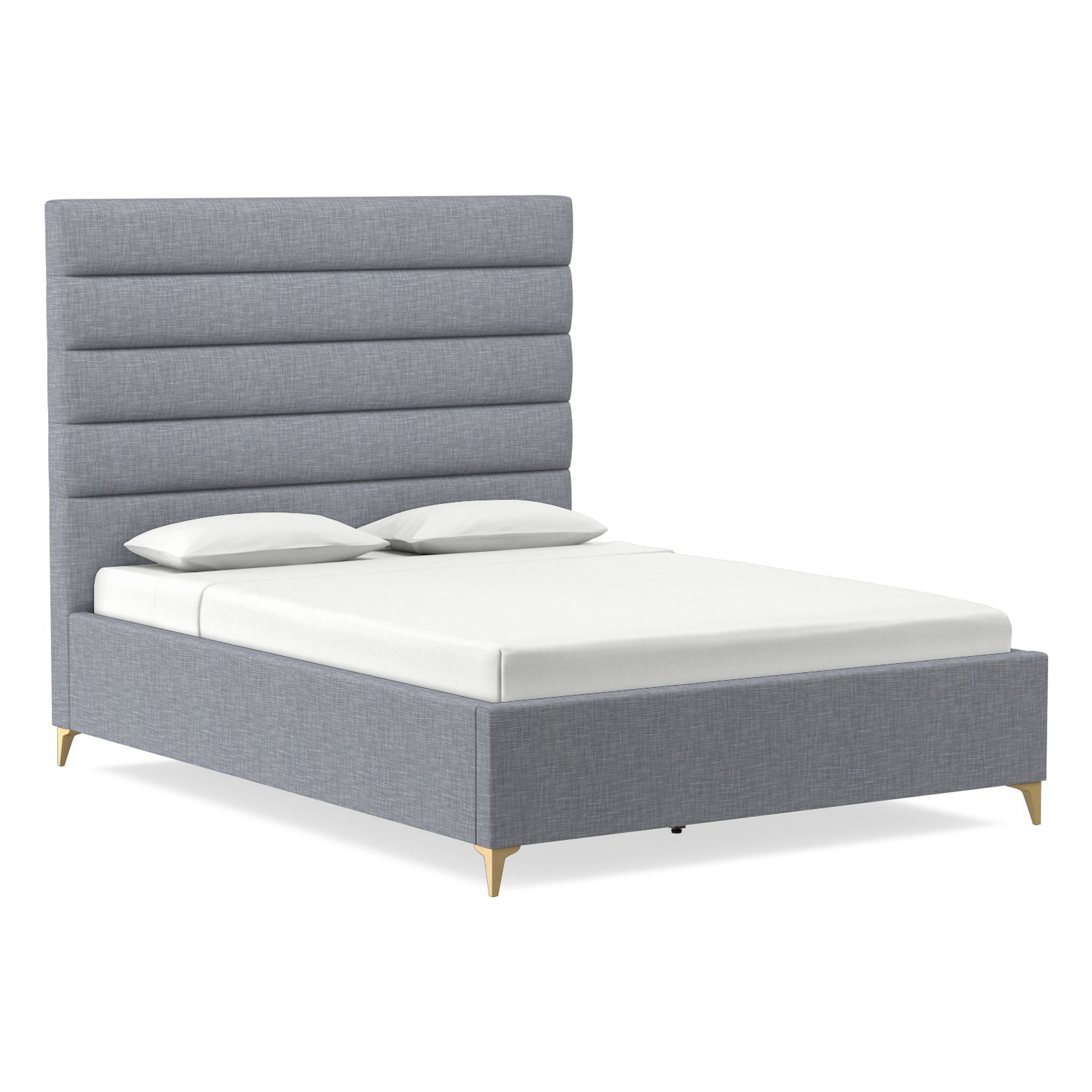 Emmett Channeled Low Profile Bed | West Elm