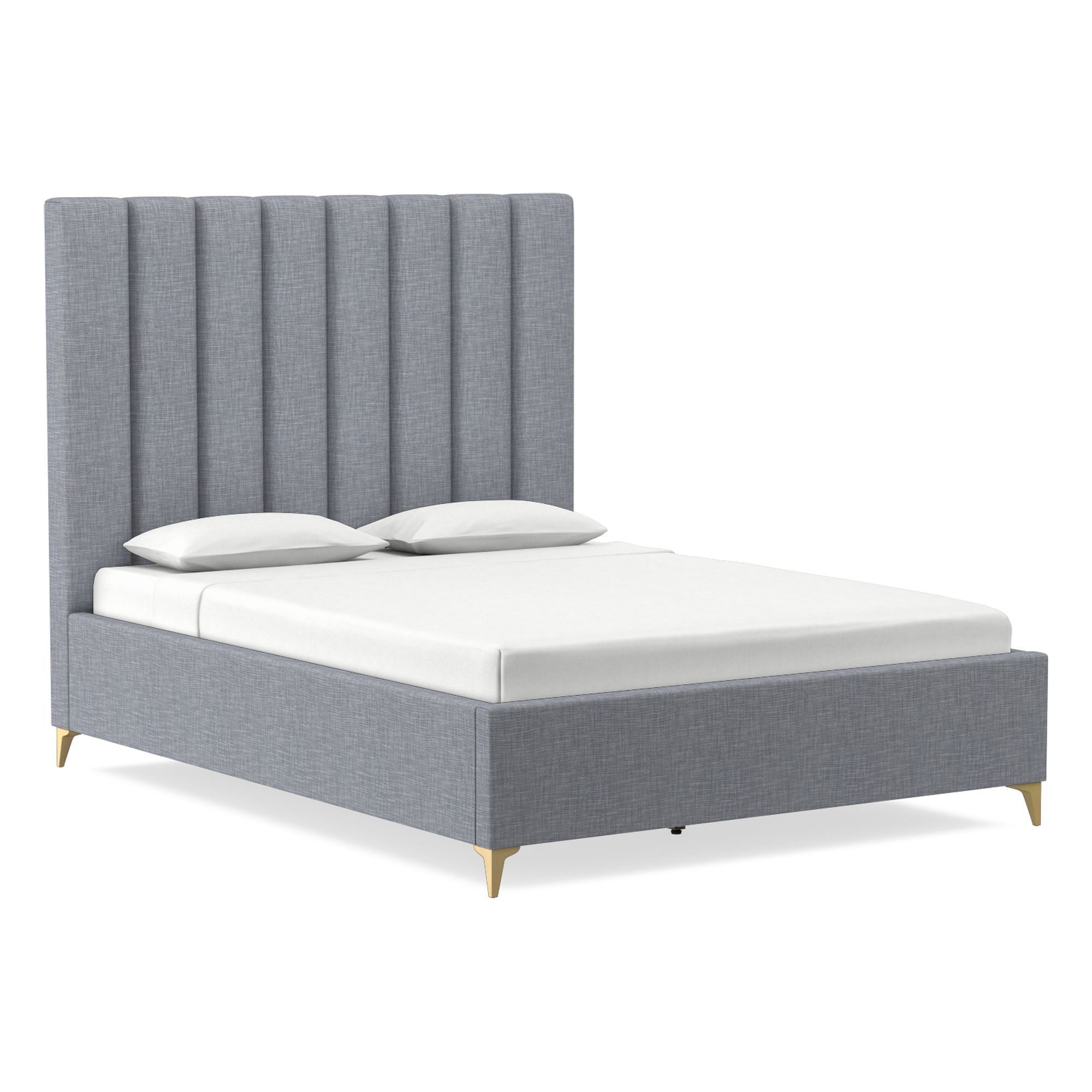 Emmett Channeled Low Profile Bed | West Elm