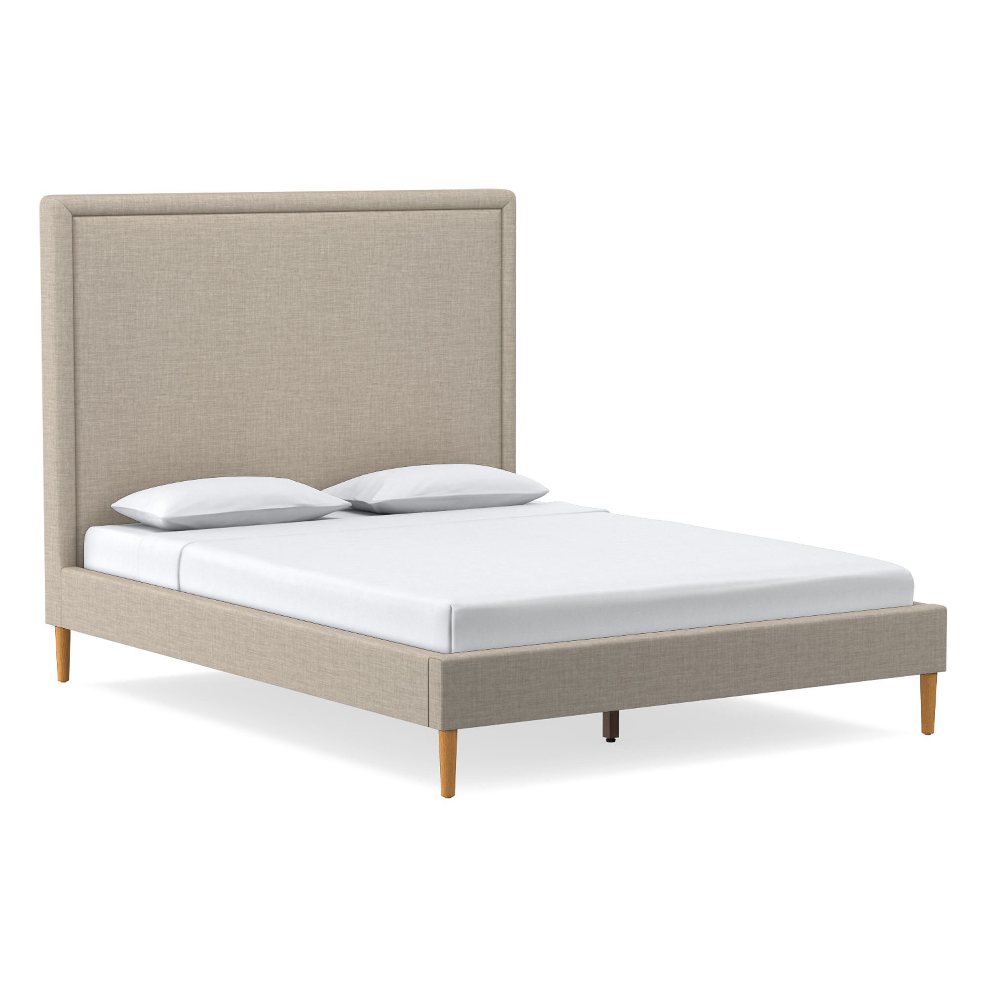 Emmett Nontufted Bed - Wood Legs | West Elm