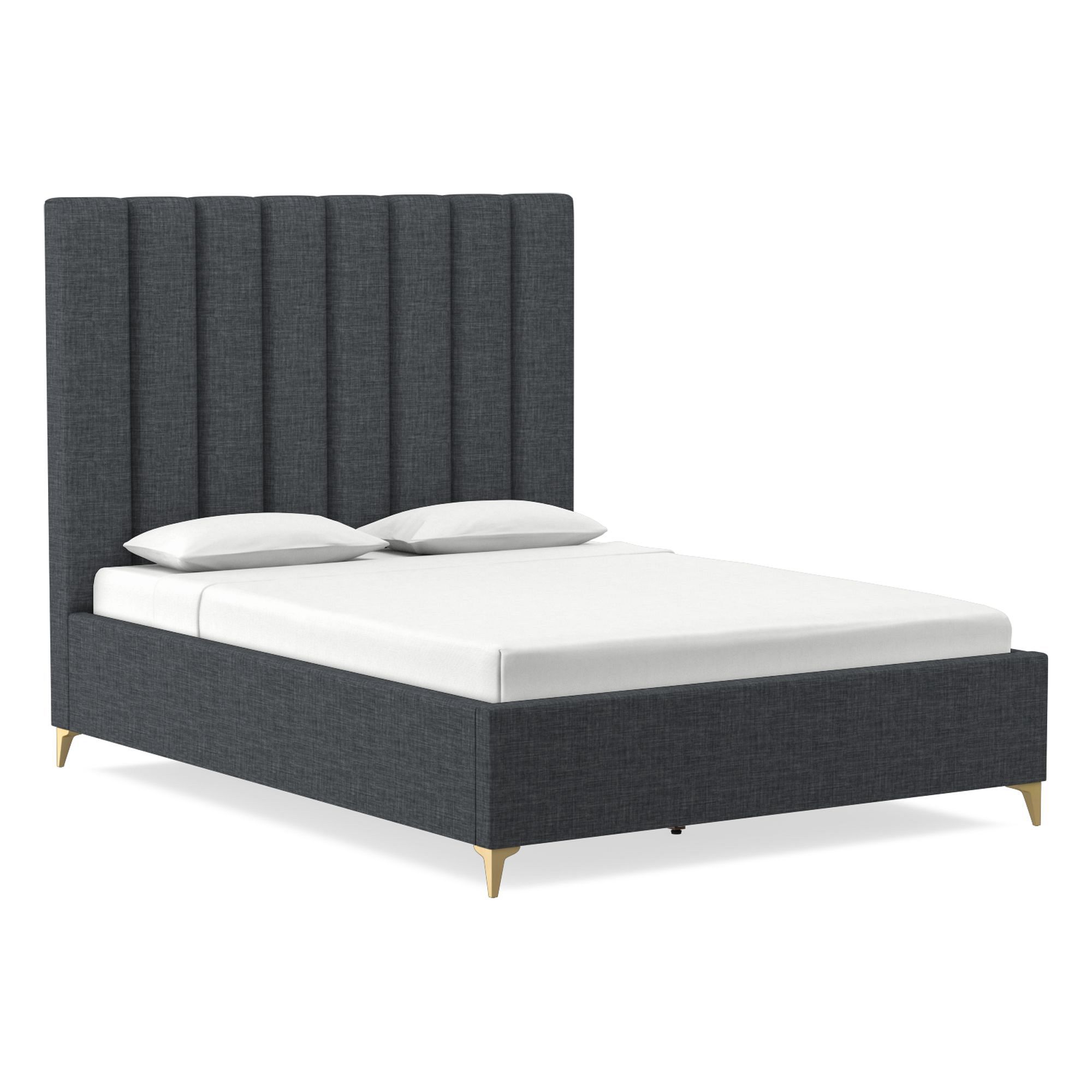 Emmett Channeled Low Profile Bed | West Elm