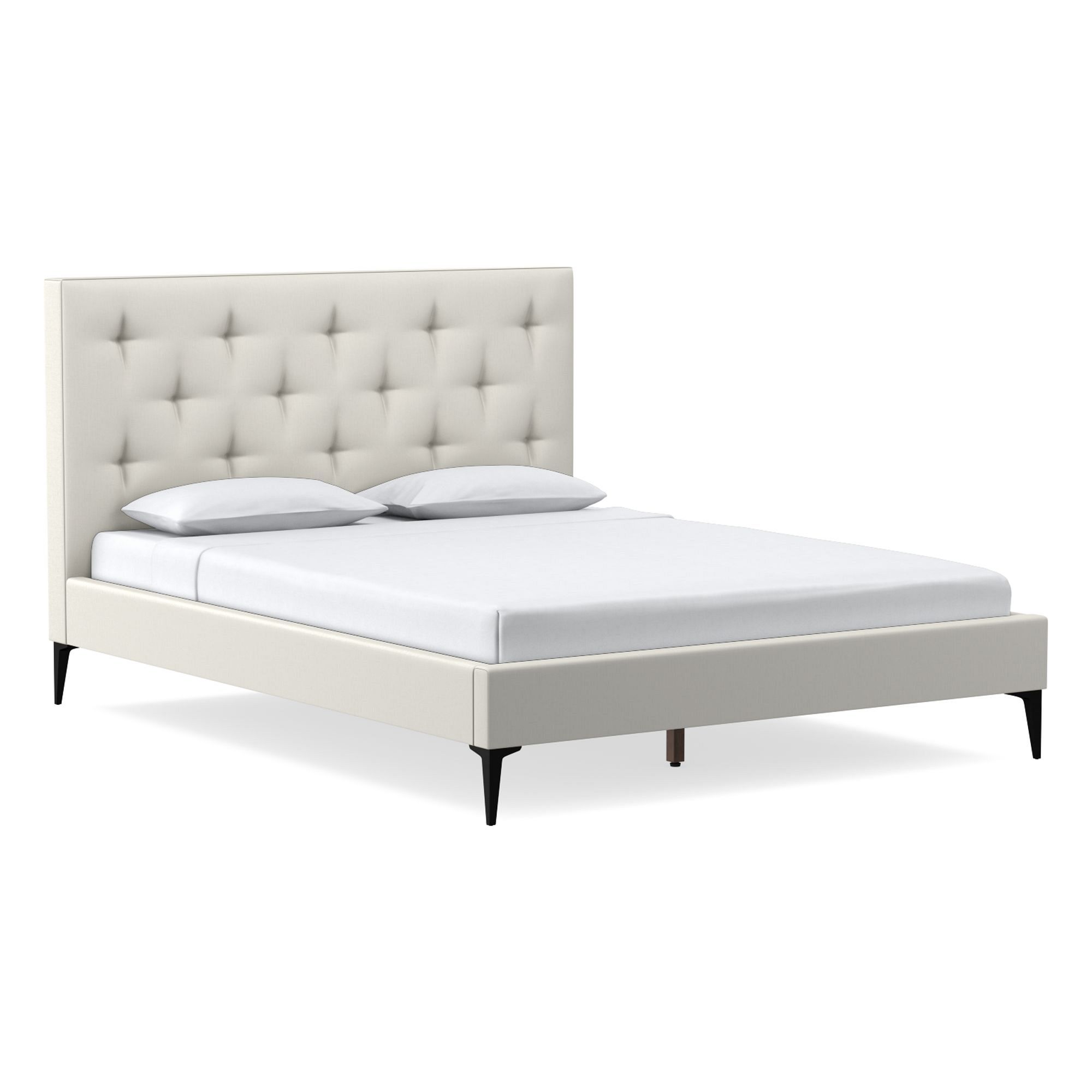 Emmett Tufted Bed - Metal Legs | West Elm