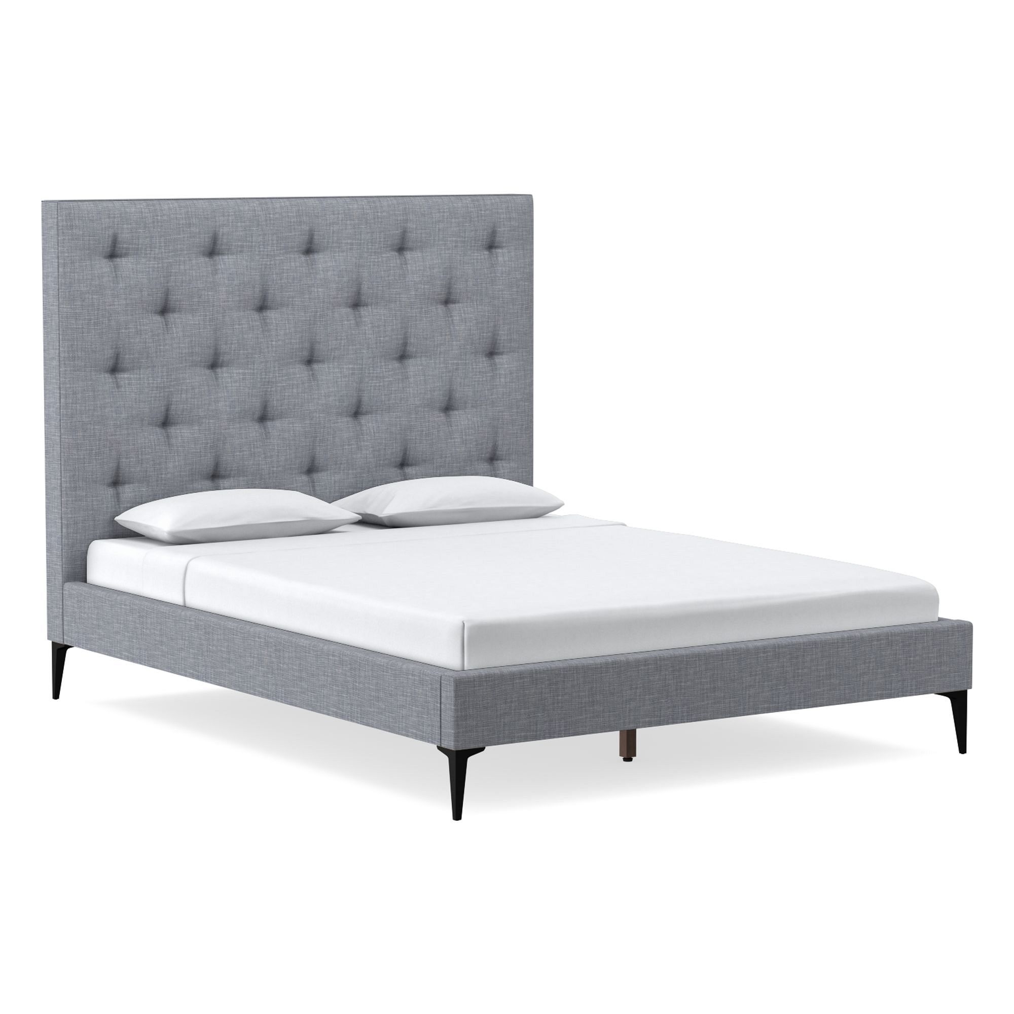 Emmett Tufted Bed - Metal Legs | West Elm