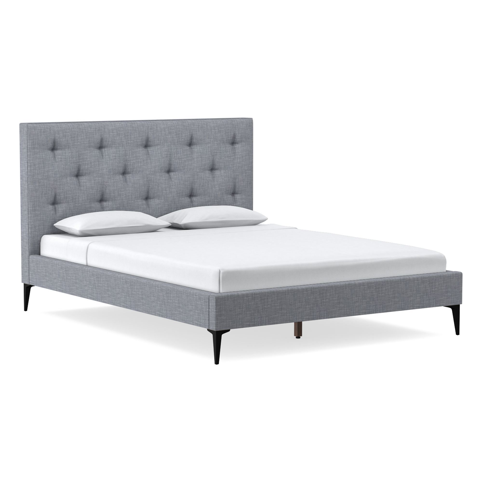 Emmett Tufted Bed - Metal Legs | West Elm