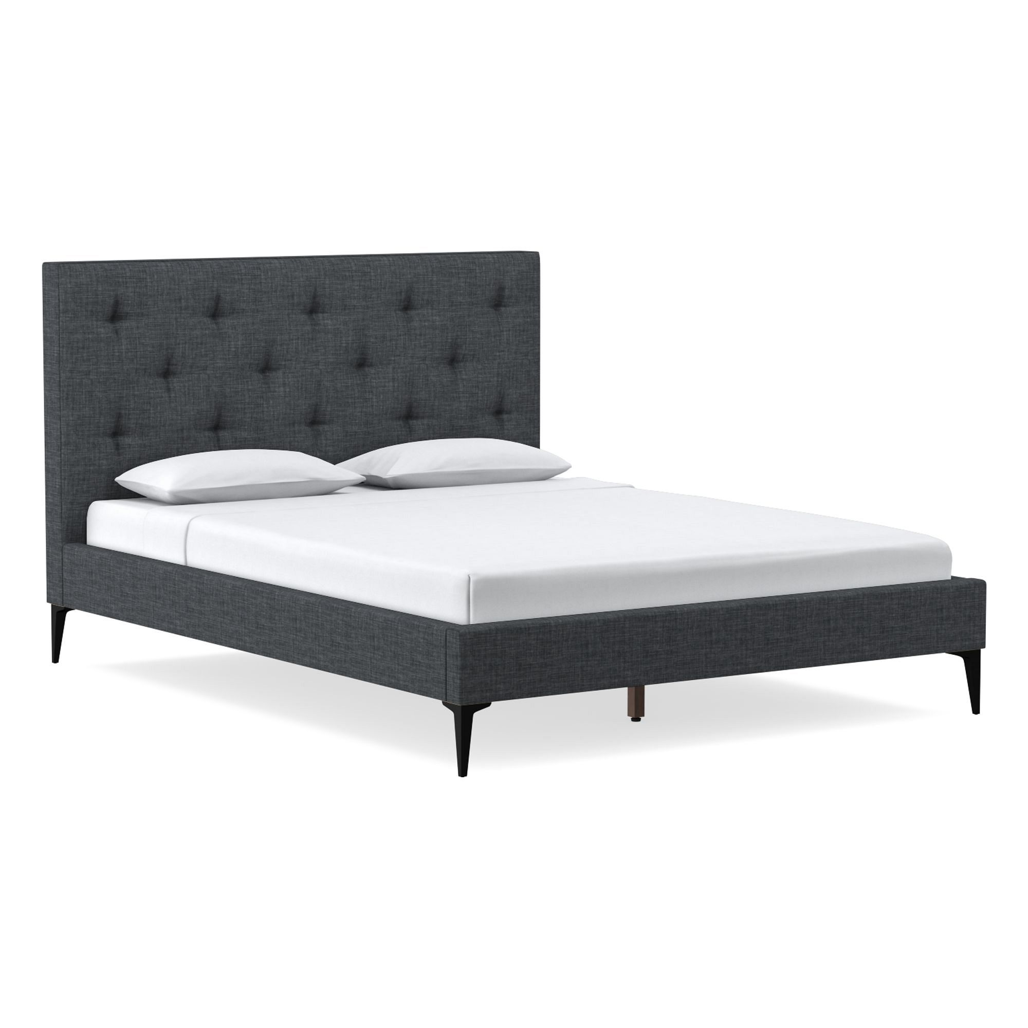 Emmett Tufted Bed - Metal Legs | West Elm