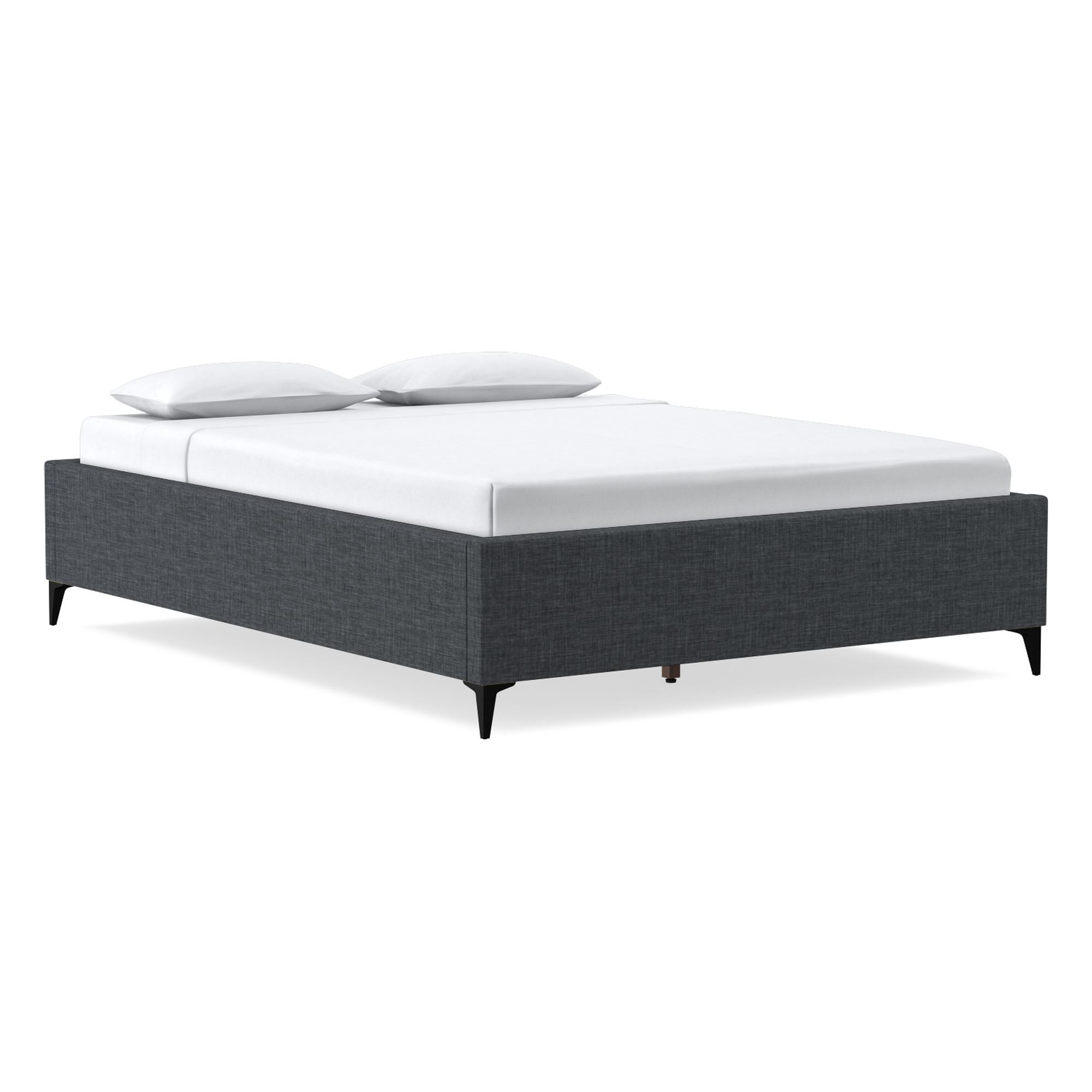 Upholstered Low Profile Bed Frame | West Elm