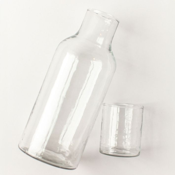Creative Women Recycled Glass Carafe Set, Clear